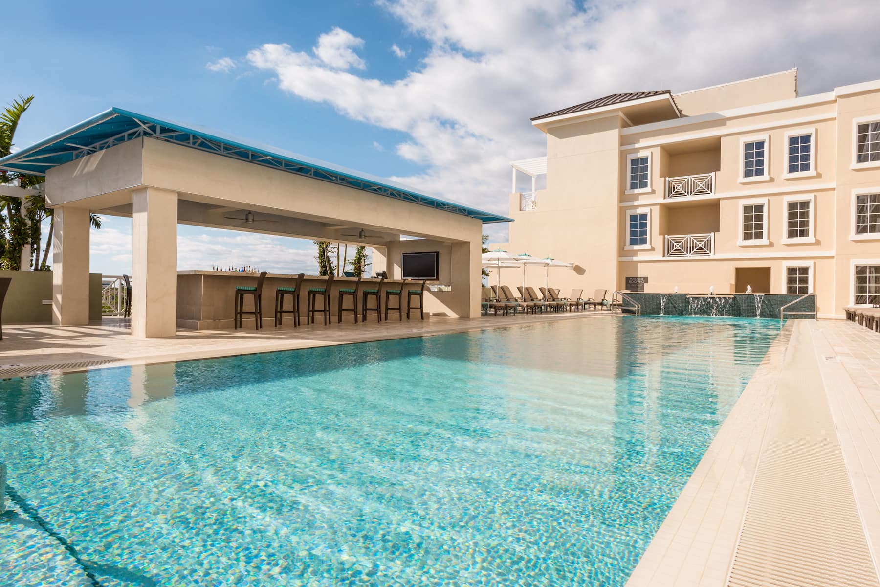 Pool at the Wyndham Grand Jupiter at Harbourside Place in Jupiter, Florida