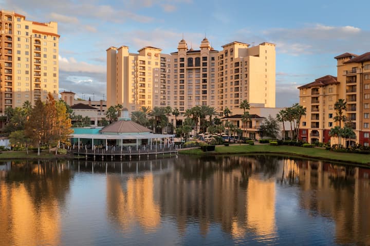 Exterior of Wyndham Grand Orlando Resort Bonnet Creek hotel in Orlando, Florida