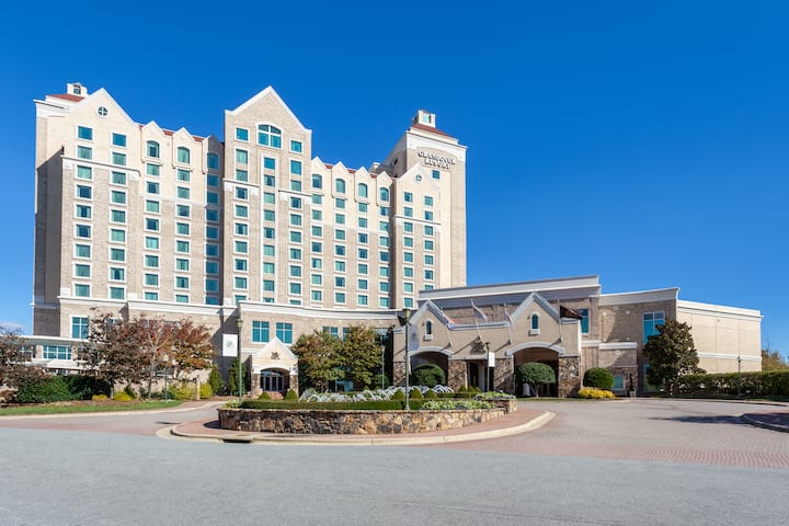 Exterior of Grandover Resort & Spa, a Wyndham Grand Hotel hotel in Greensboro, North Carolina