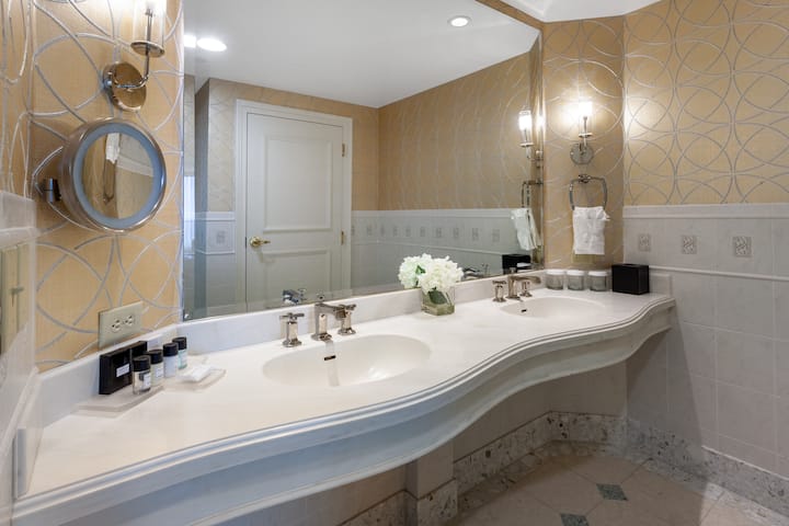 Guest room bath at the Grandover Resort & Spa, a Wyndham Grand Hotel in Greensboro, North Carolina