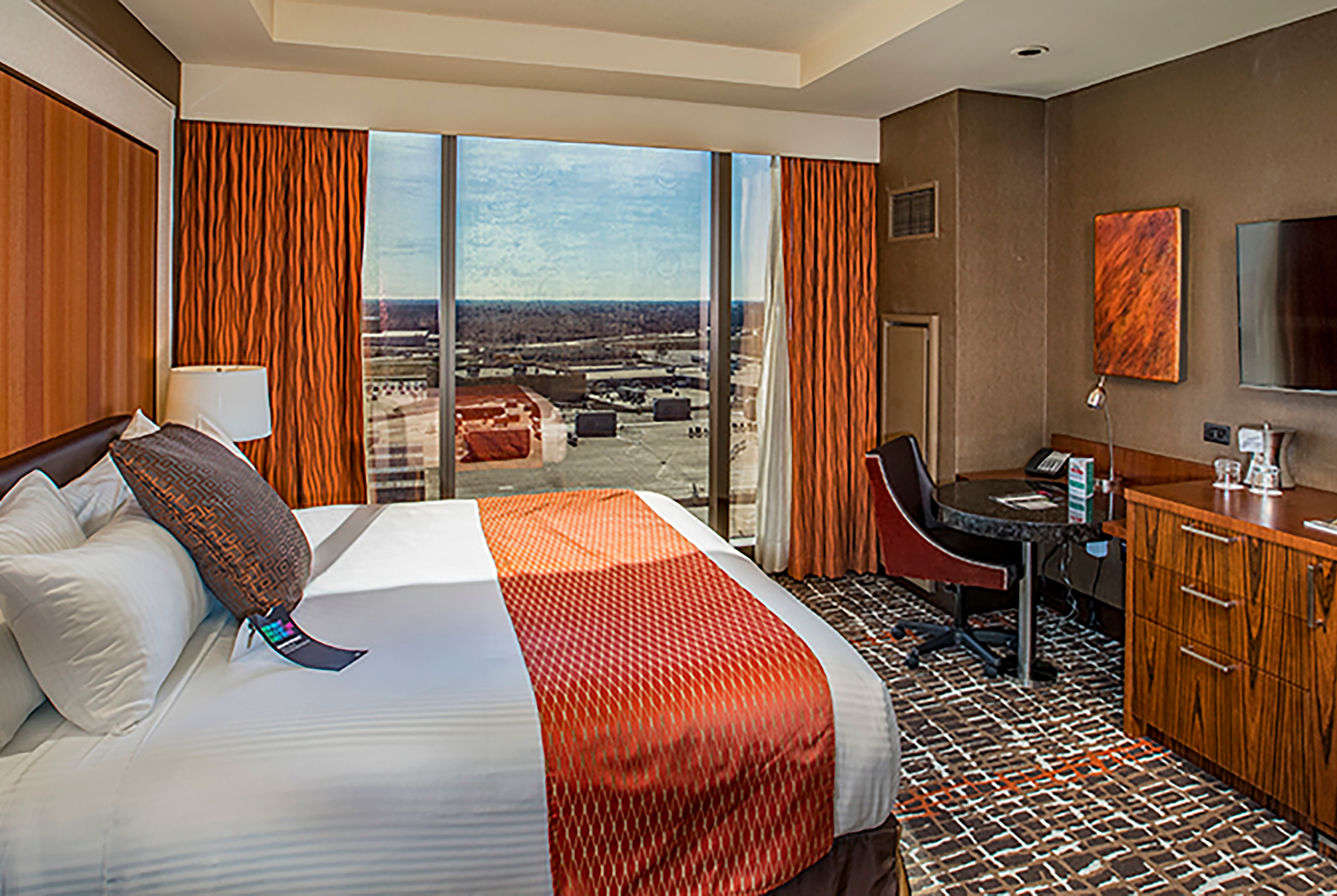 Guest room at the Choctaw Casino & Resort Durant, a Wyndham Grand Hotel in Durant, Oklahoma
