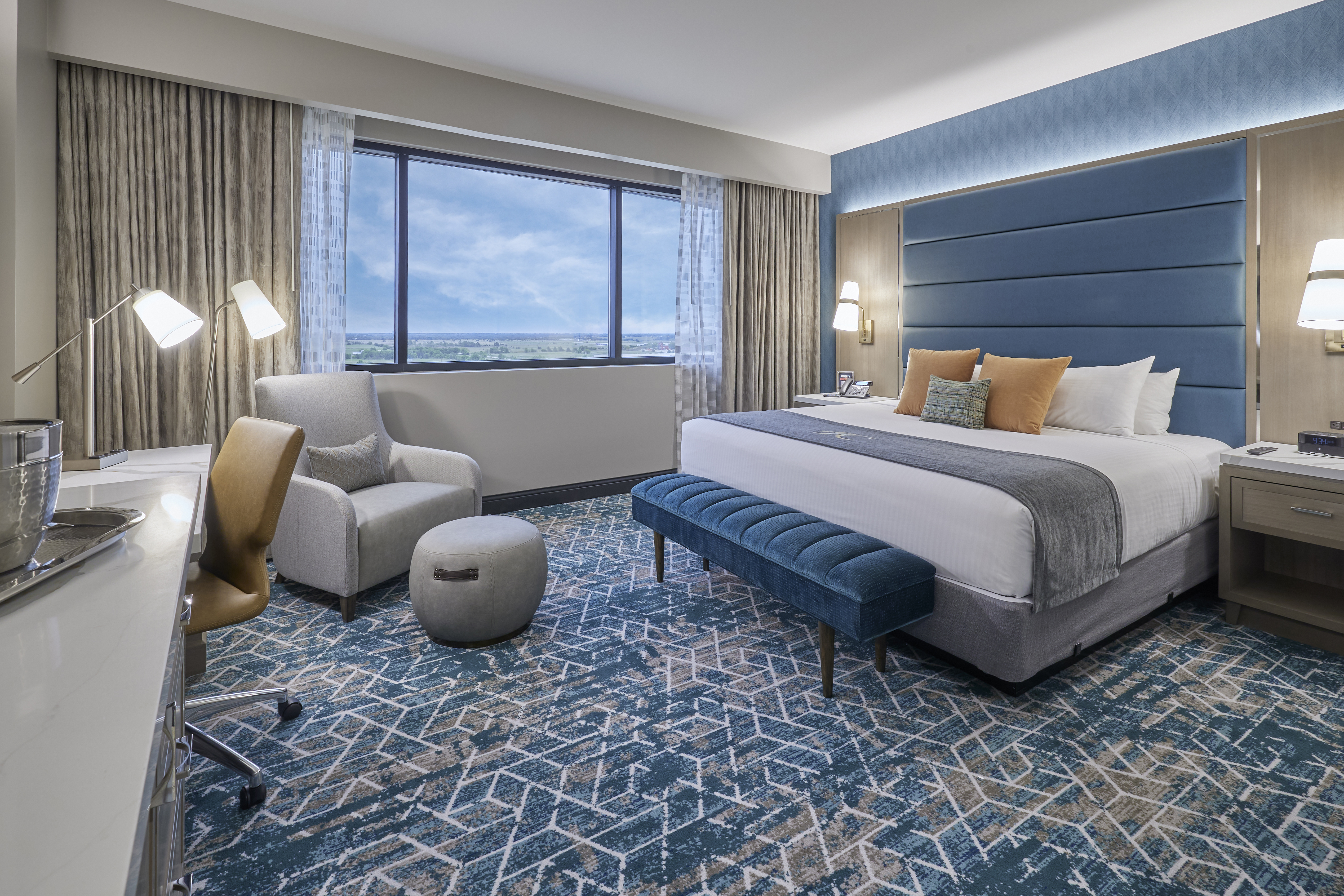 Guest room at the Choctaw Casino & Resort Durant, a Wyndham Grand Hotel in Durant, Oklahoma