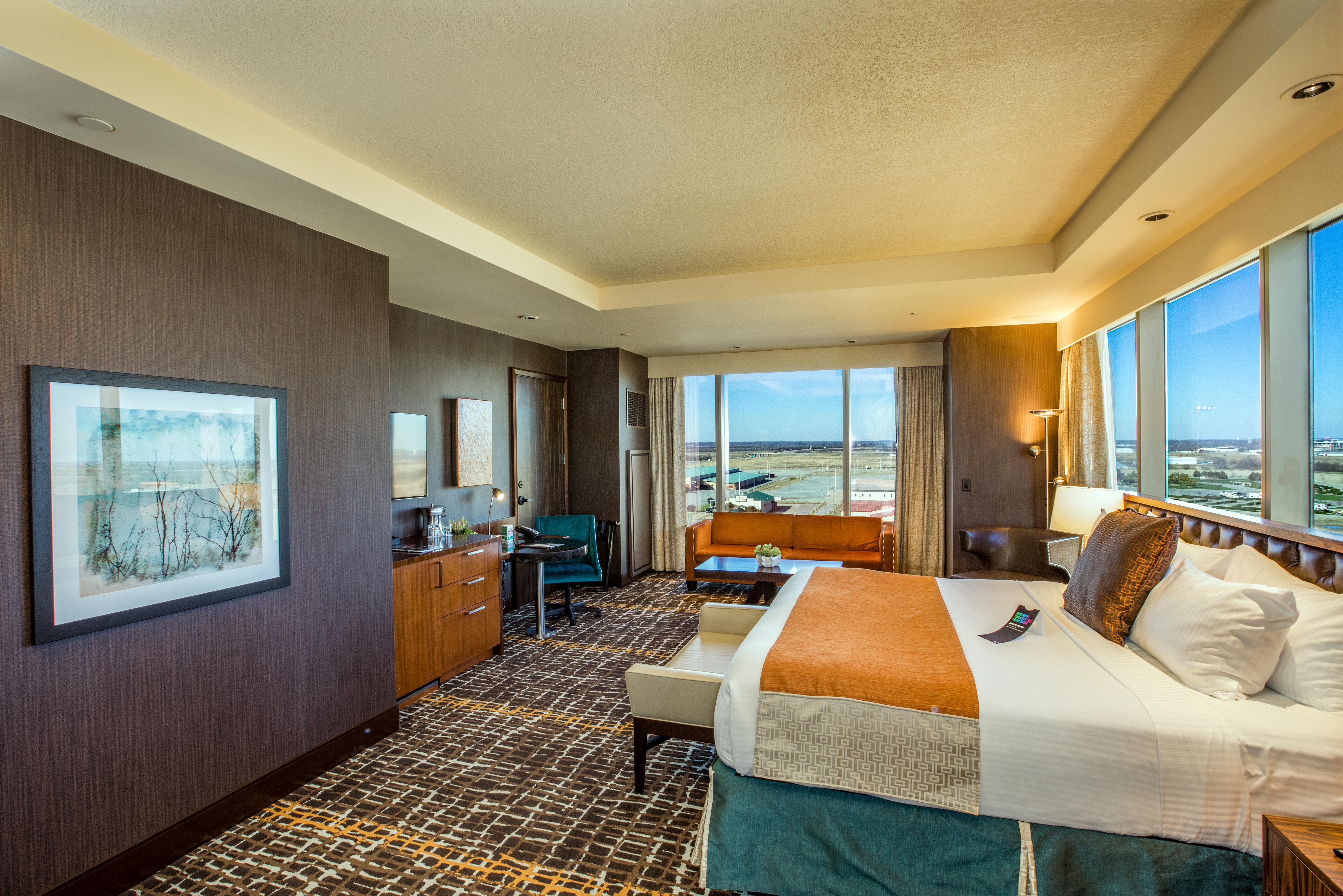 Guest room at the Choctaw Casino & Resort Durant, a Wyndham Grand Hotel in Durant, Oklahoma