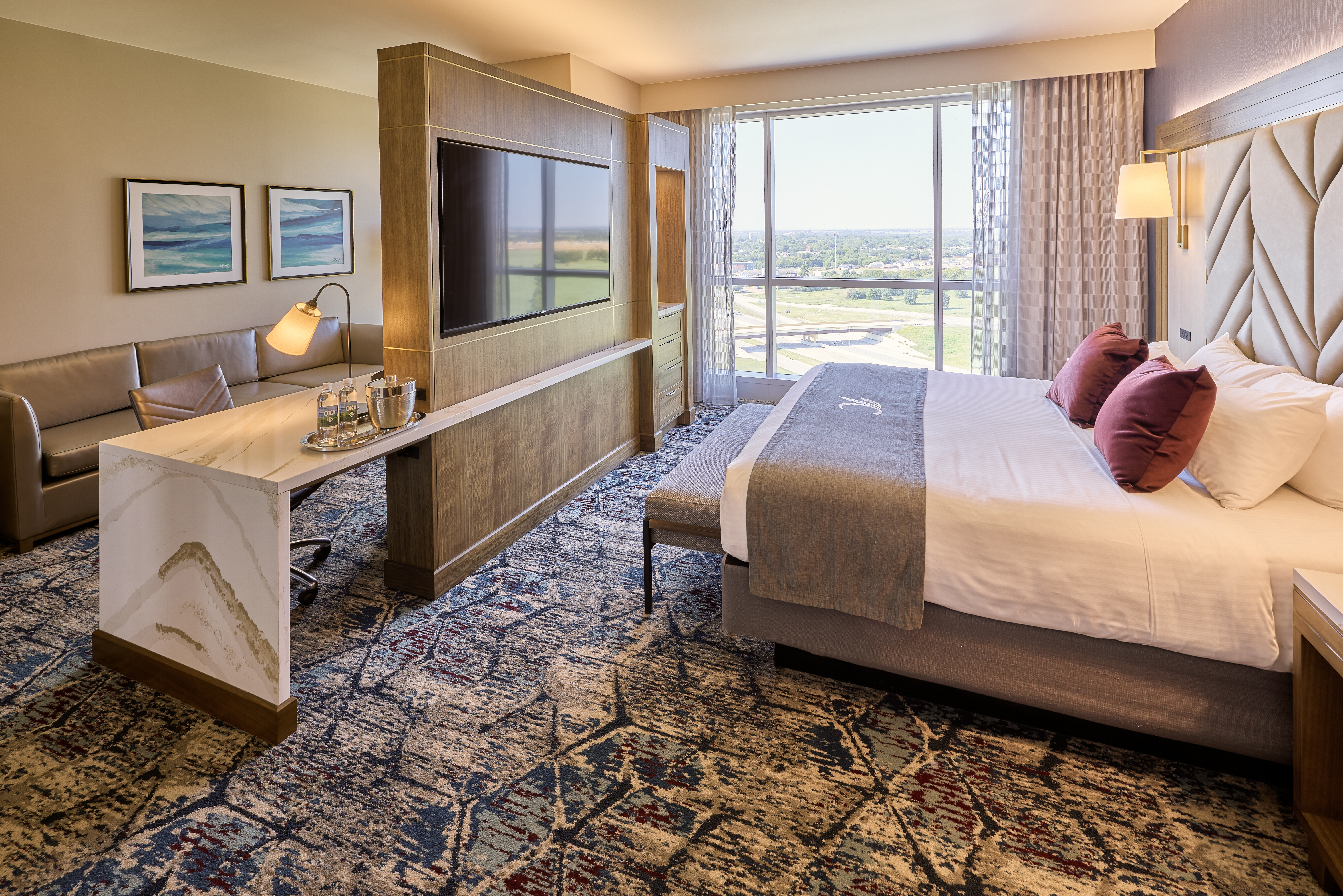 Guest room at the Choctaw Casino & Resort Durant, a Wyndham Grand Hotel in Durant, Oklahoma