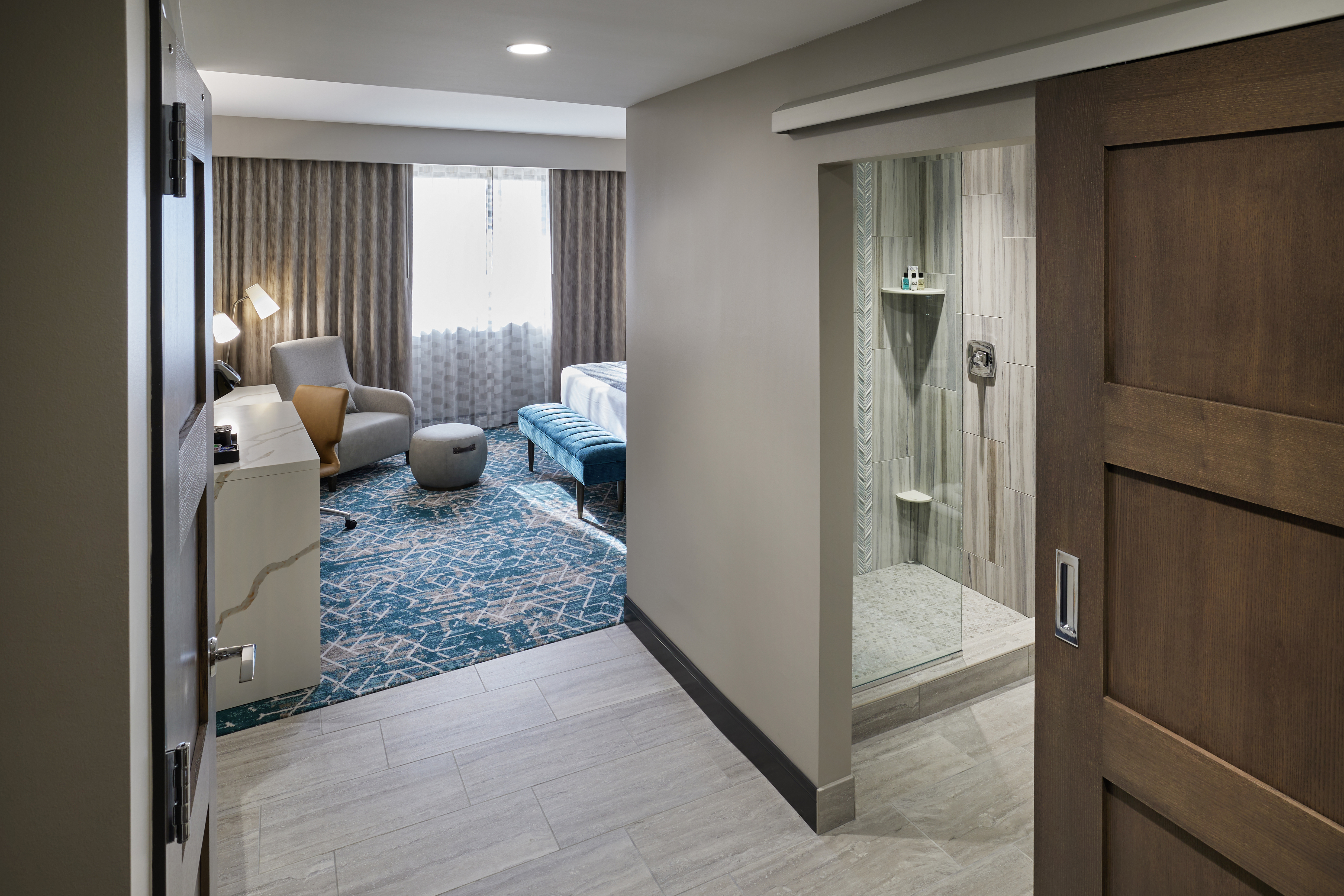 Guest room at the Choctaw Casino & Resort Durant, a Wyndham Grand Hotel in Durant, Oklahoma