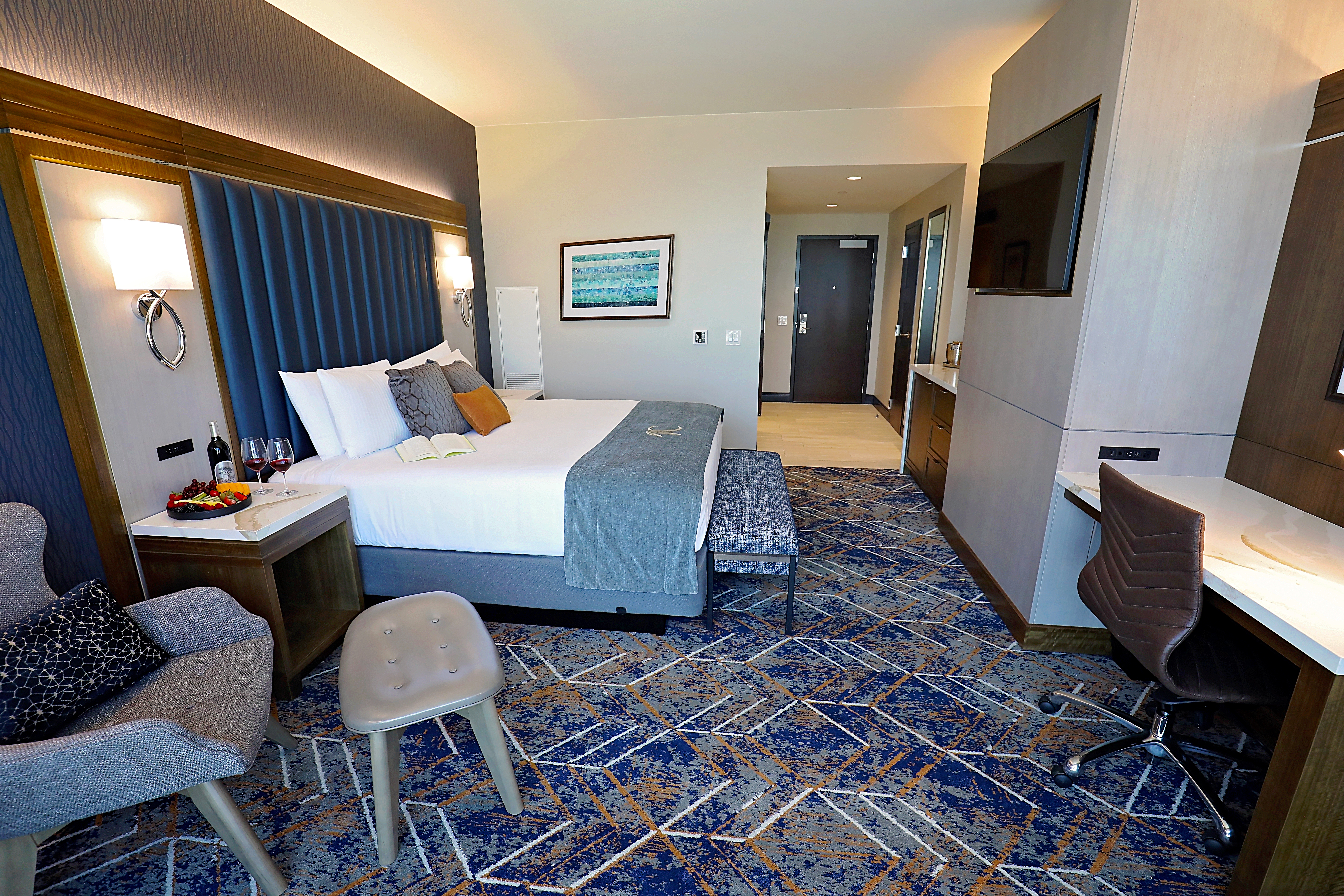 Guest room at the Choctaw Casino & Resort Durant, a Wyndham Grand Hotel in Durant, Oklahoma