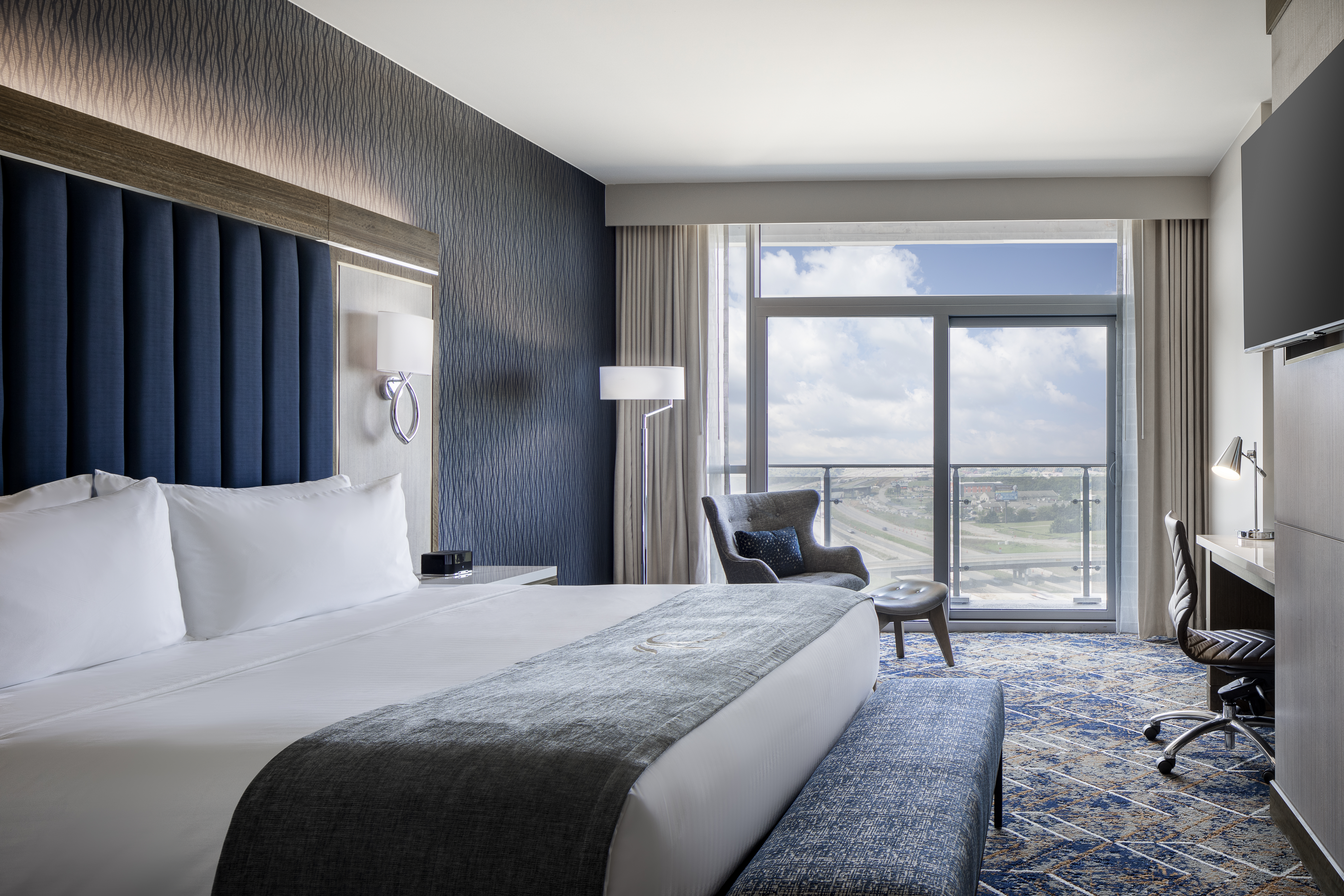 Guest room at the Choctaw Casino & Resort Durant, a Wyndham Grand Hotel in Durant, Oklahoma