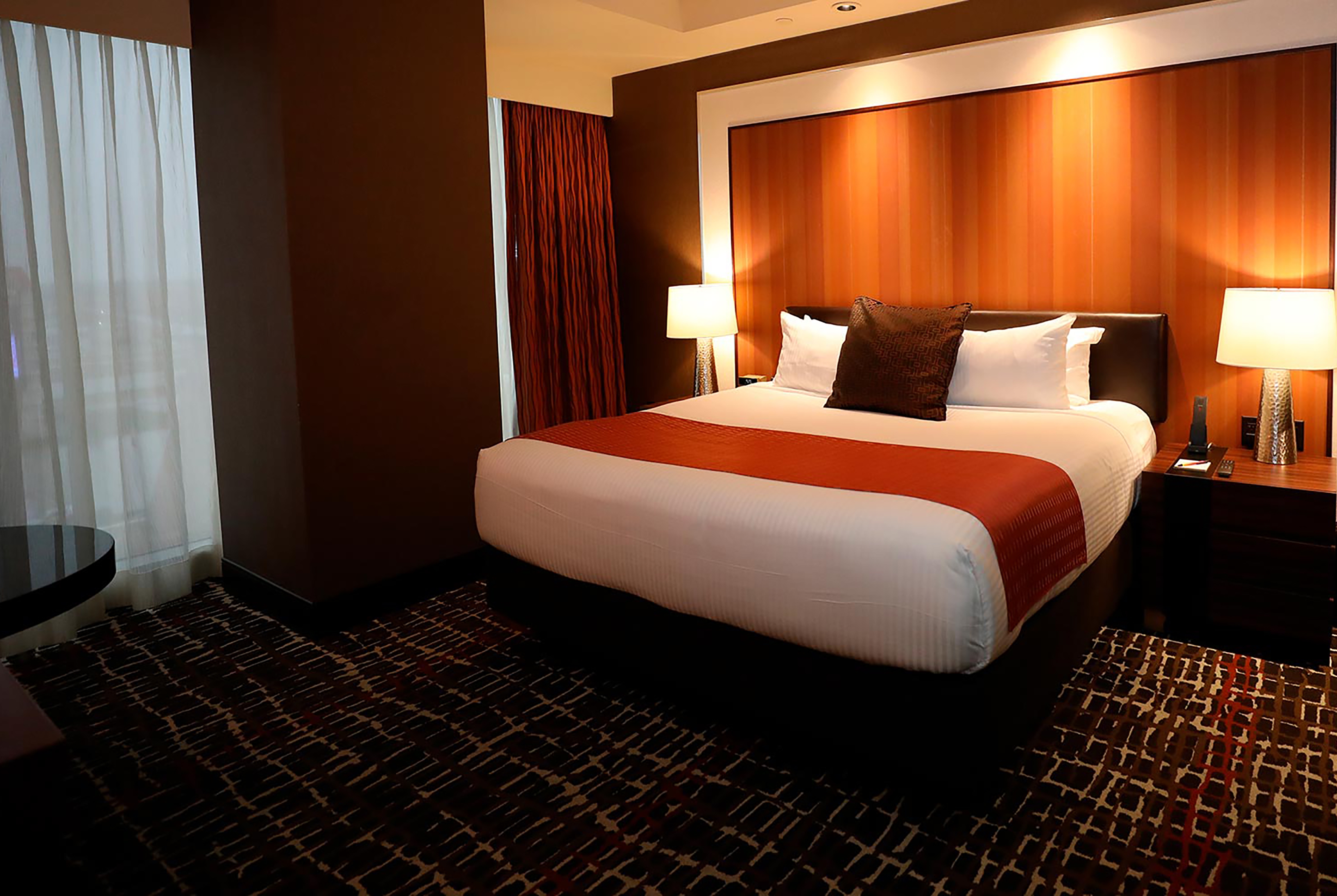 Guest room at the Choctaw Casino & Resort Durant, a Wyndham Grand Hotel in Durant, Oklahoma