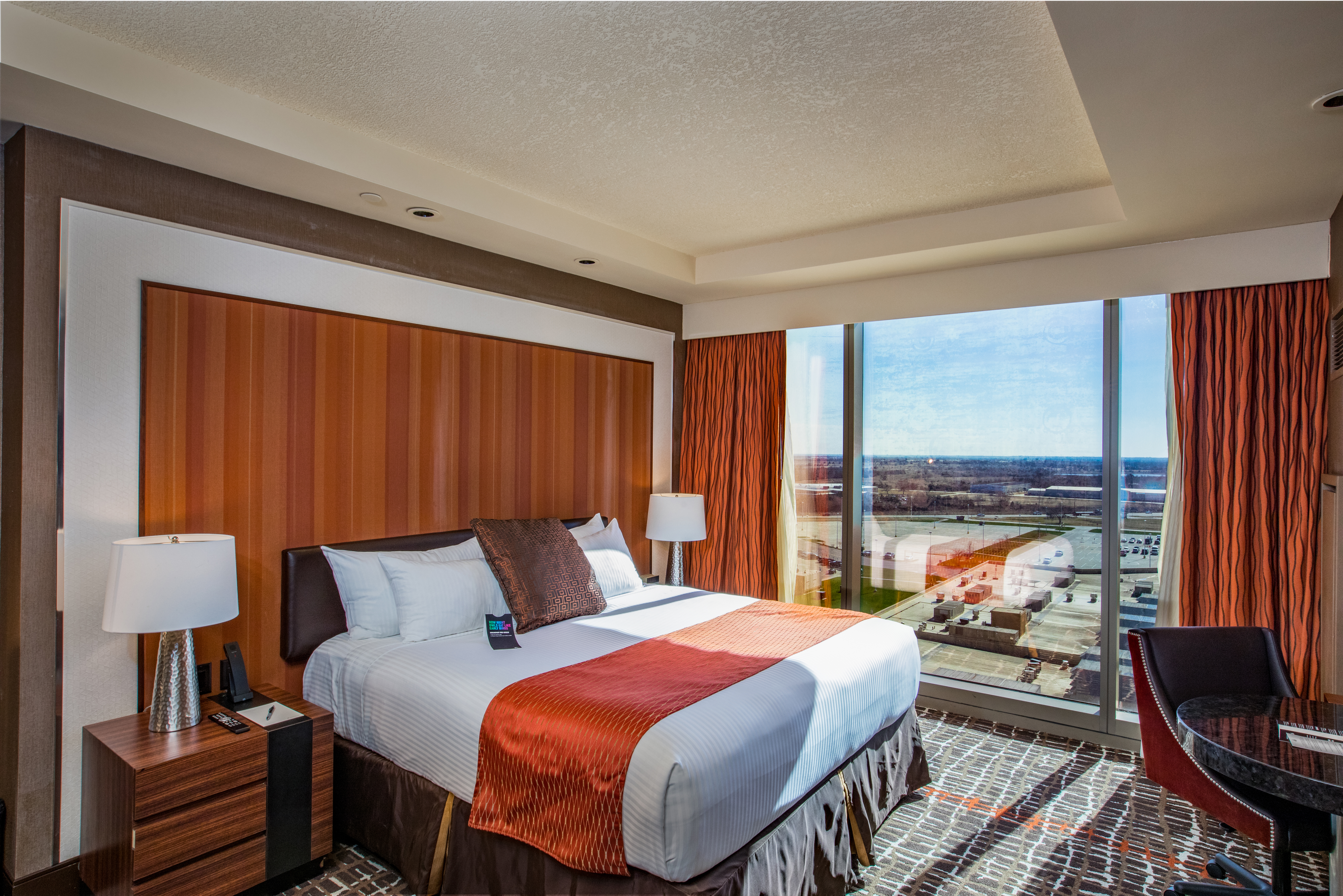 Guest room at the Choctaw Casino & Resort Durant, a Wyndham Grand Hotel in Durant, Oklahoma