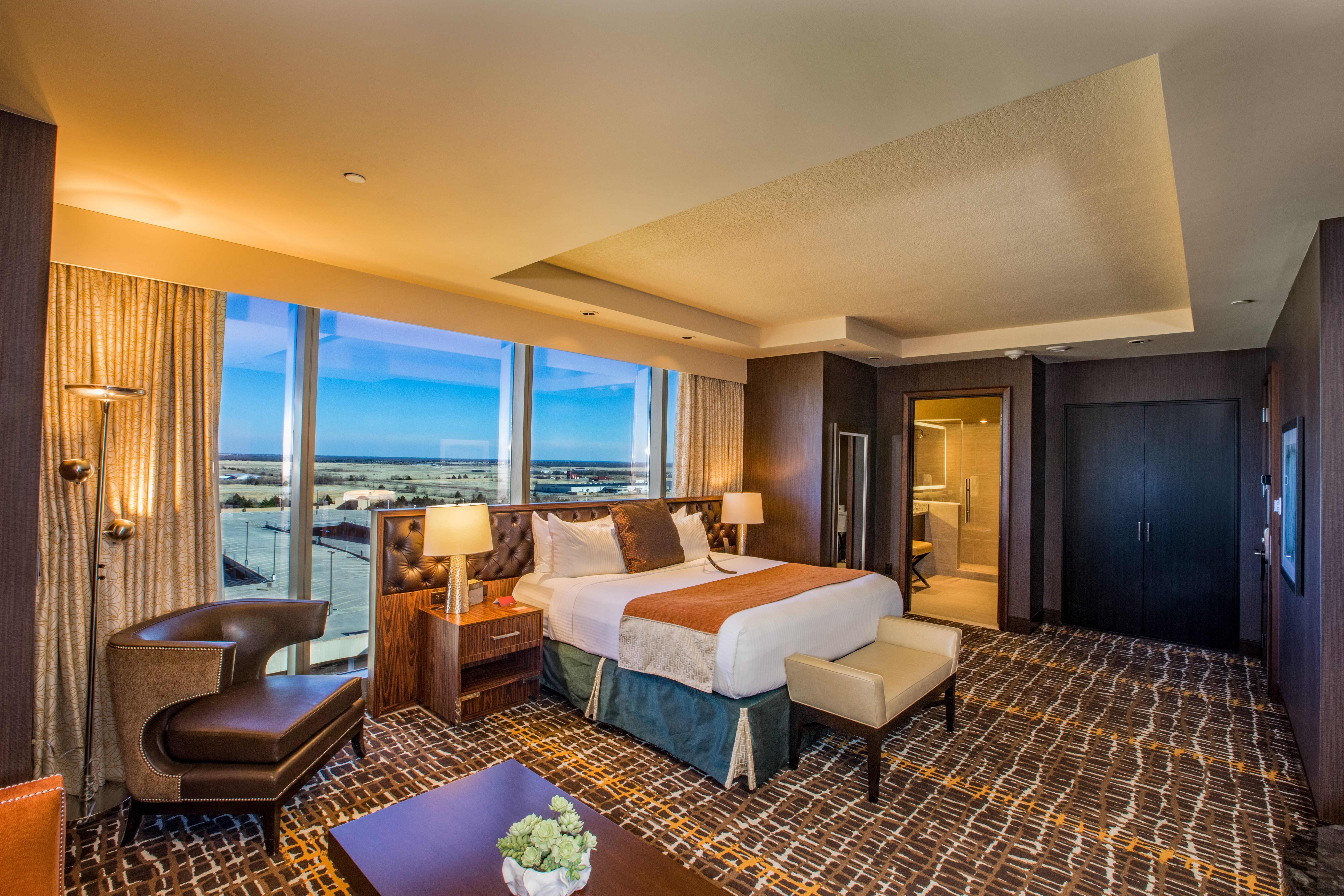 Guest room at the Choctaw Casino & Resort Durant, a Wyndham Grand Hotel in Durant, Oklahoma
