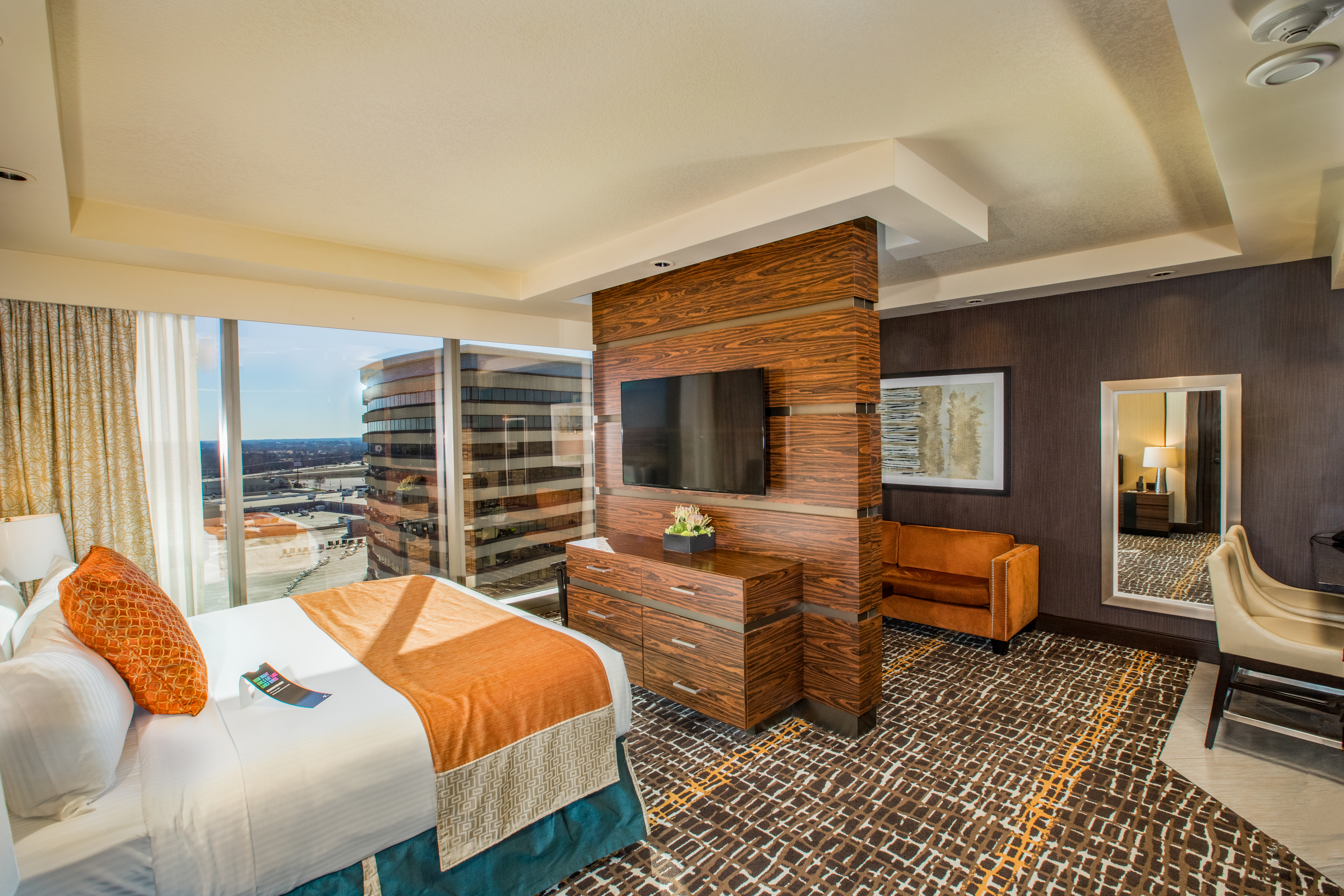 Guest room at the Choctaw Casino & Resort Durant, a Wyndham Grand Hotel in Durant, Oklahoma