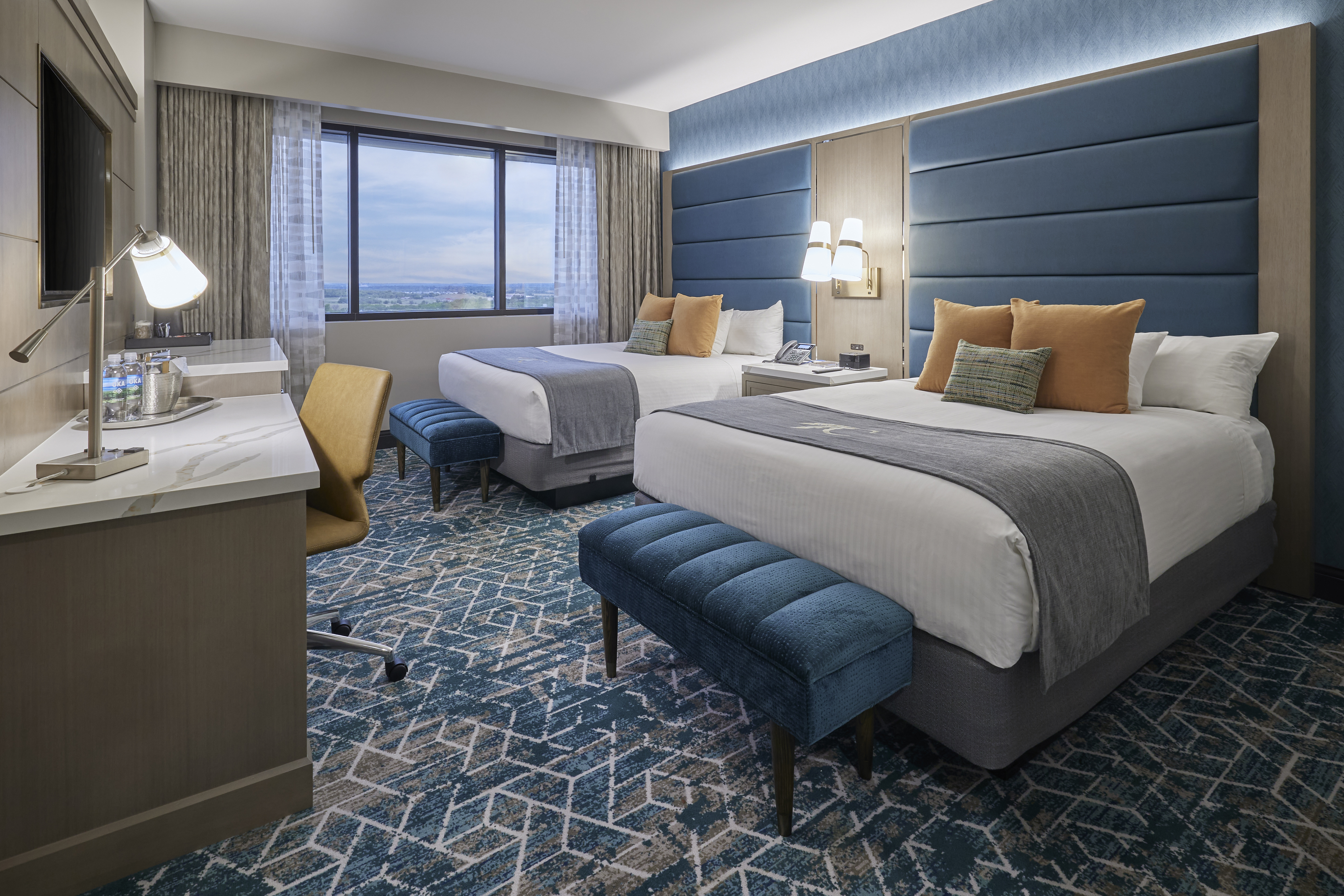 Guest room at the Choctaw Casino & Resort Durant, a Wyndham Grand Hotel in Durant, Oklahoma