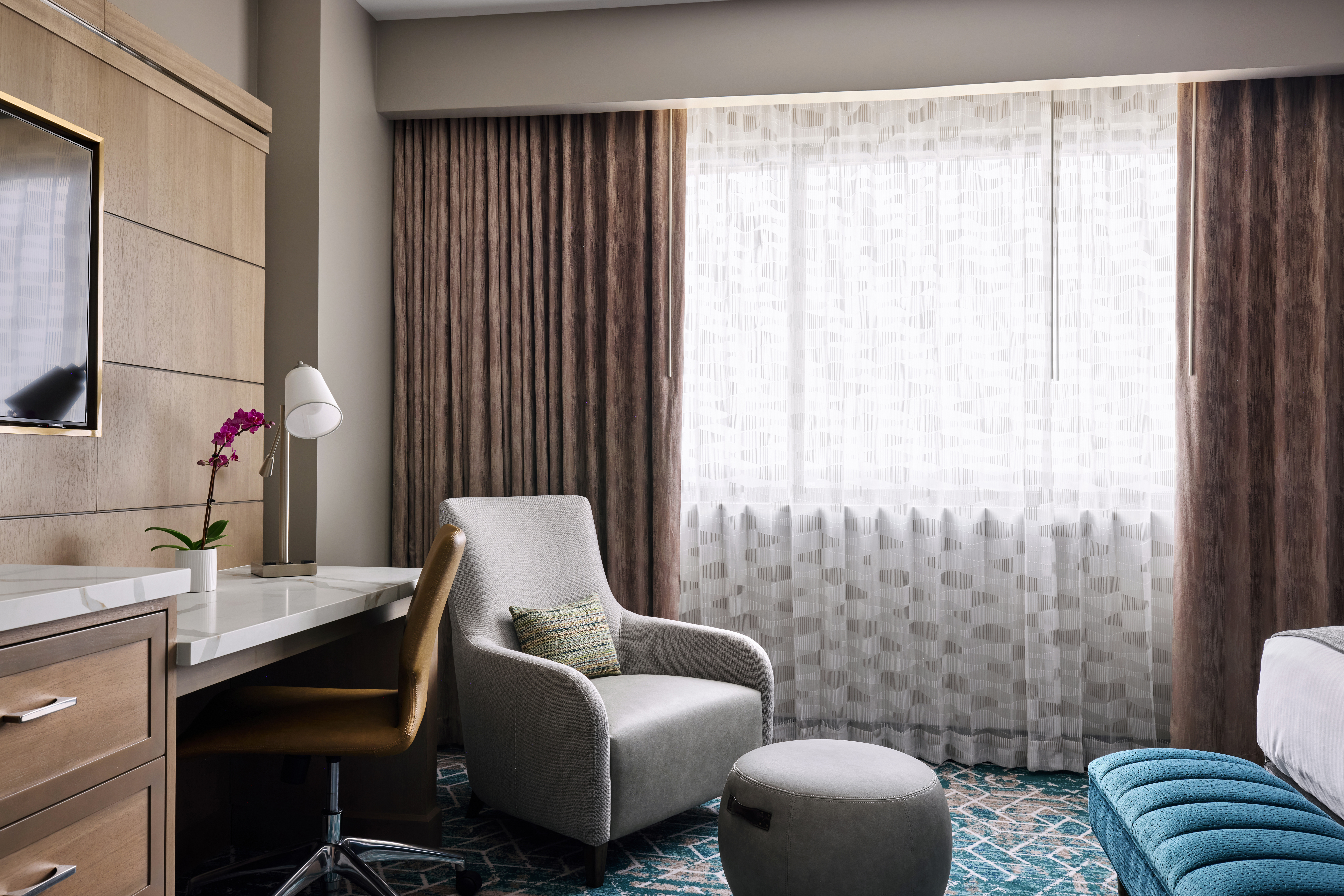 Guest room at the Choctaw Casino & Resort Durant, a Wyndham Grand Hotel in Durant, Oklahoma