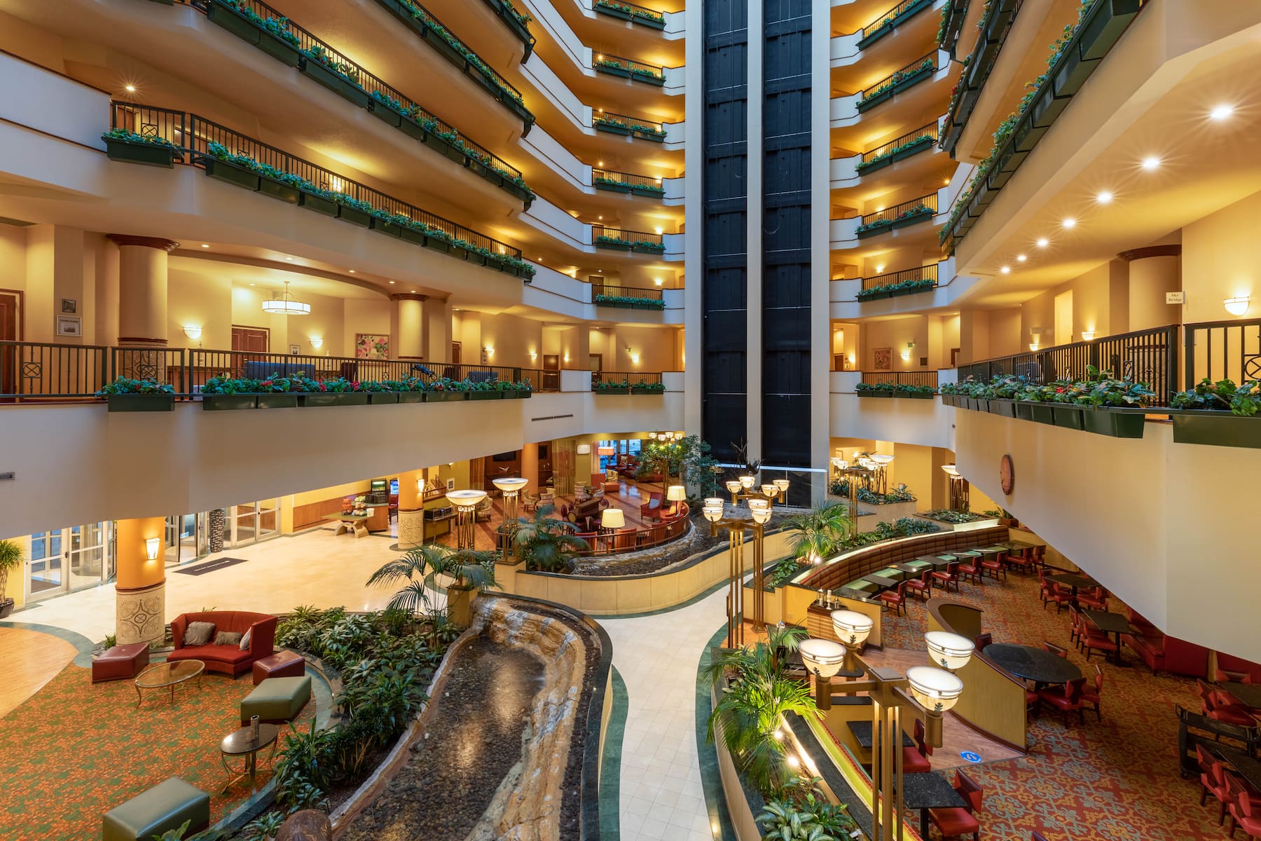 Wyndham Grand Oklahoma City Downtown lobby atrium in Oklahoma City, Oklahoma