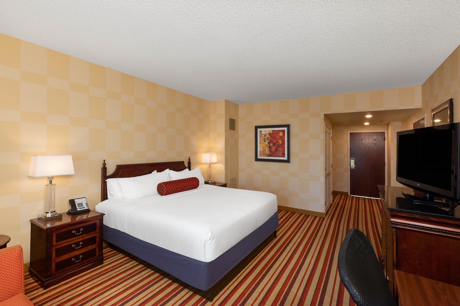 Guest room at the Wyndham Grand Oklahoma City Downtown in Oklahoma City, Oklahoma