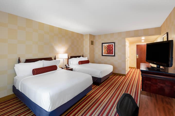 Guest room at the Wyndham Grand Oklahoma City Downtown in Oklahoma City, Oklahoma