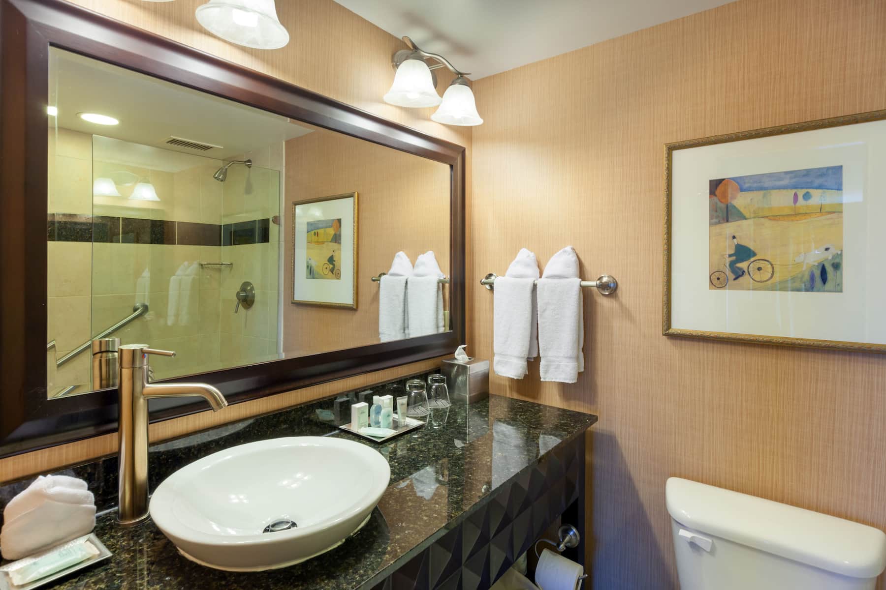 Guest room at the Wyndham Grand Pittsburgh Downtown in Pittsburgh, Pennsylvania