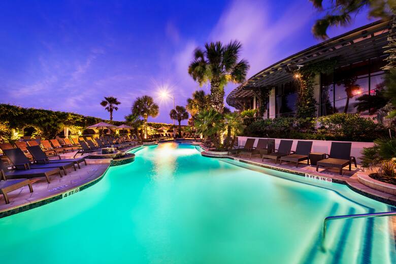 Pool at the Hotel Galvez & Spa A Wyndham Grand Hotel in Galveston, Texas
