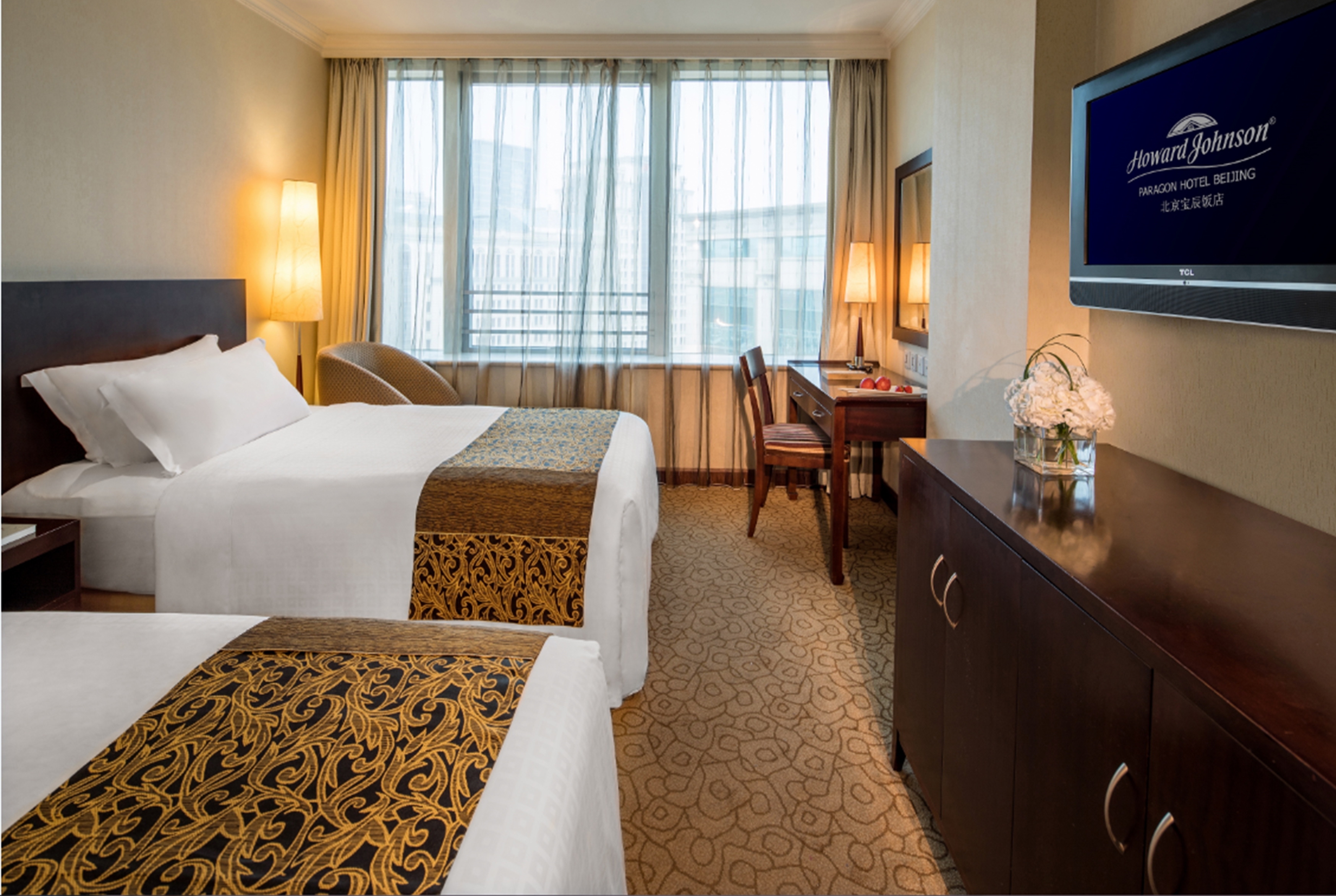 Guest room at the Howard Johnson by Wyndham Paragon Hotel Beijing in Beijing, Other than US/Canada