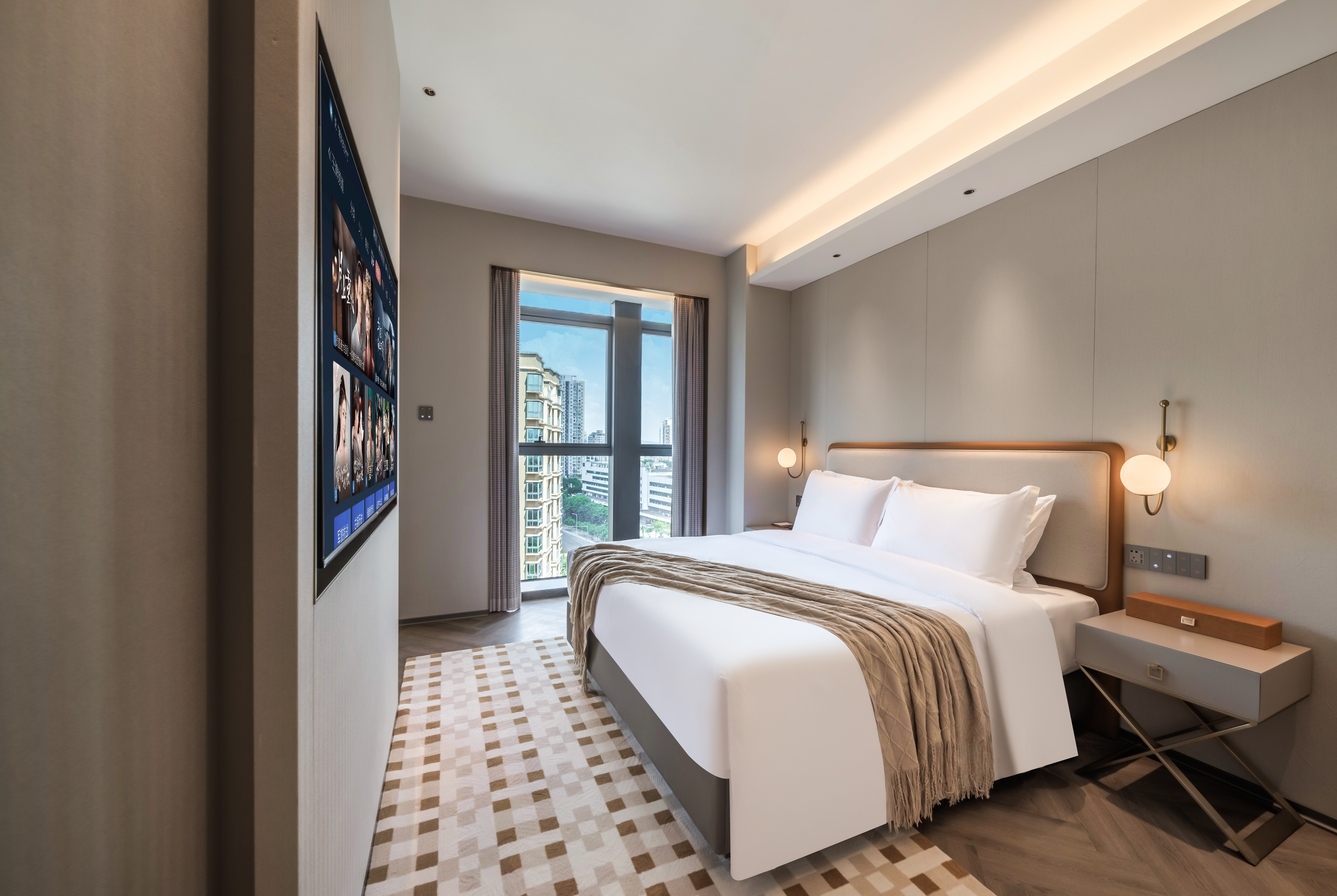 Guest room at the Howard Johnson Life Hotel by Wyndham Chongqing Liangjiang in Chongqing, Other than US/Canada