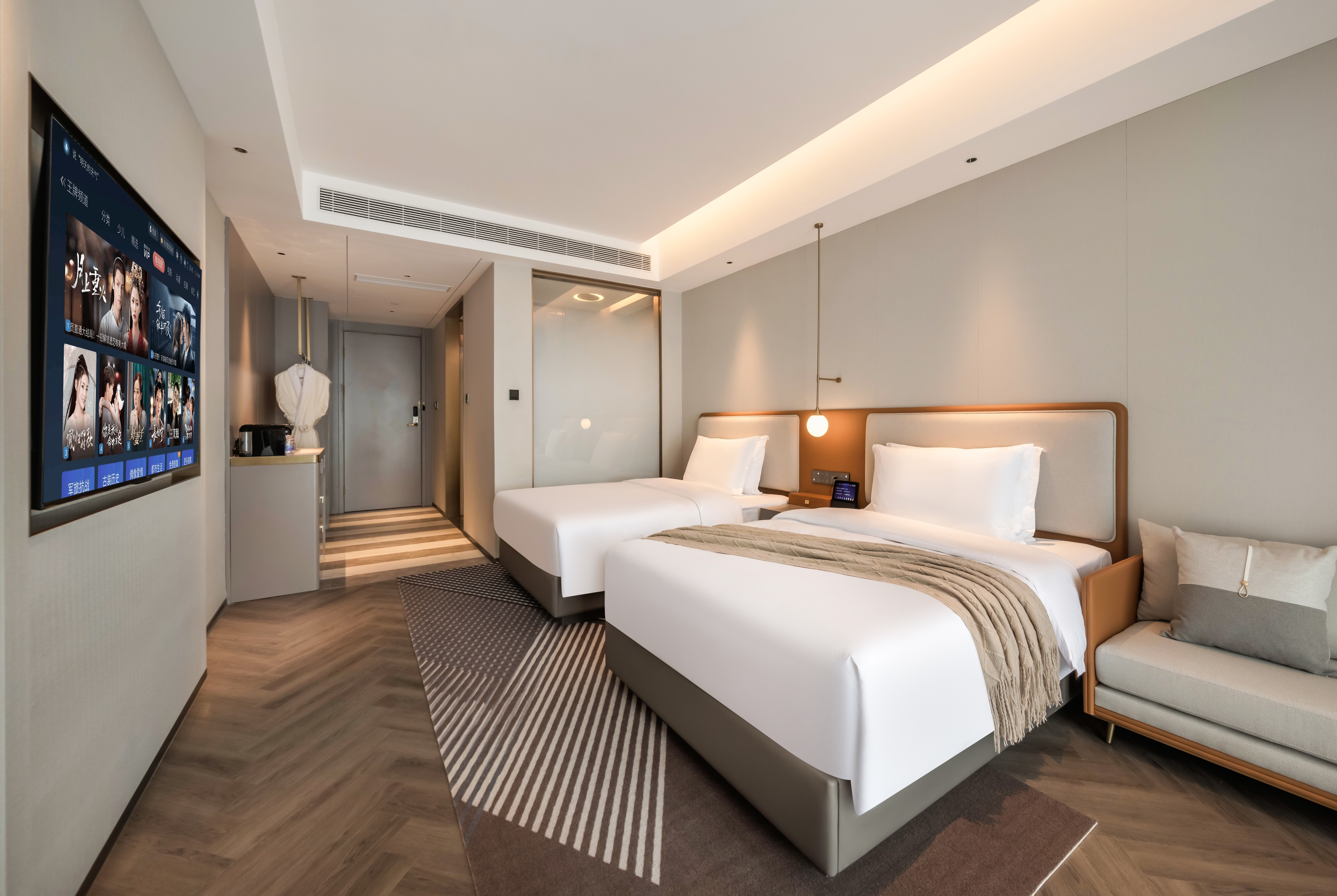 Guest room at the Howard Johnson Life Hotel by Wyndham Chongqing Liangjiang in Chongqing, Other than US/Canada