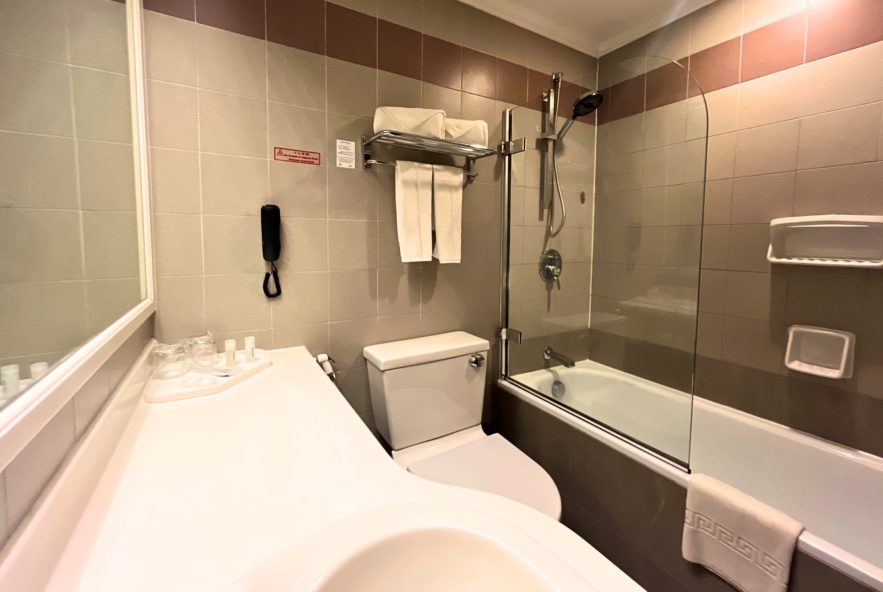 Guest room bath at the Howard Johnson by Wyndham Kota Kinabalu City Centre in Kota Kinabalu, Other than US/Canada