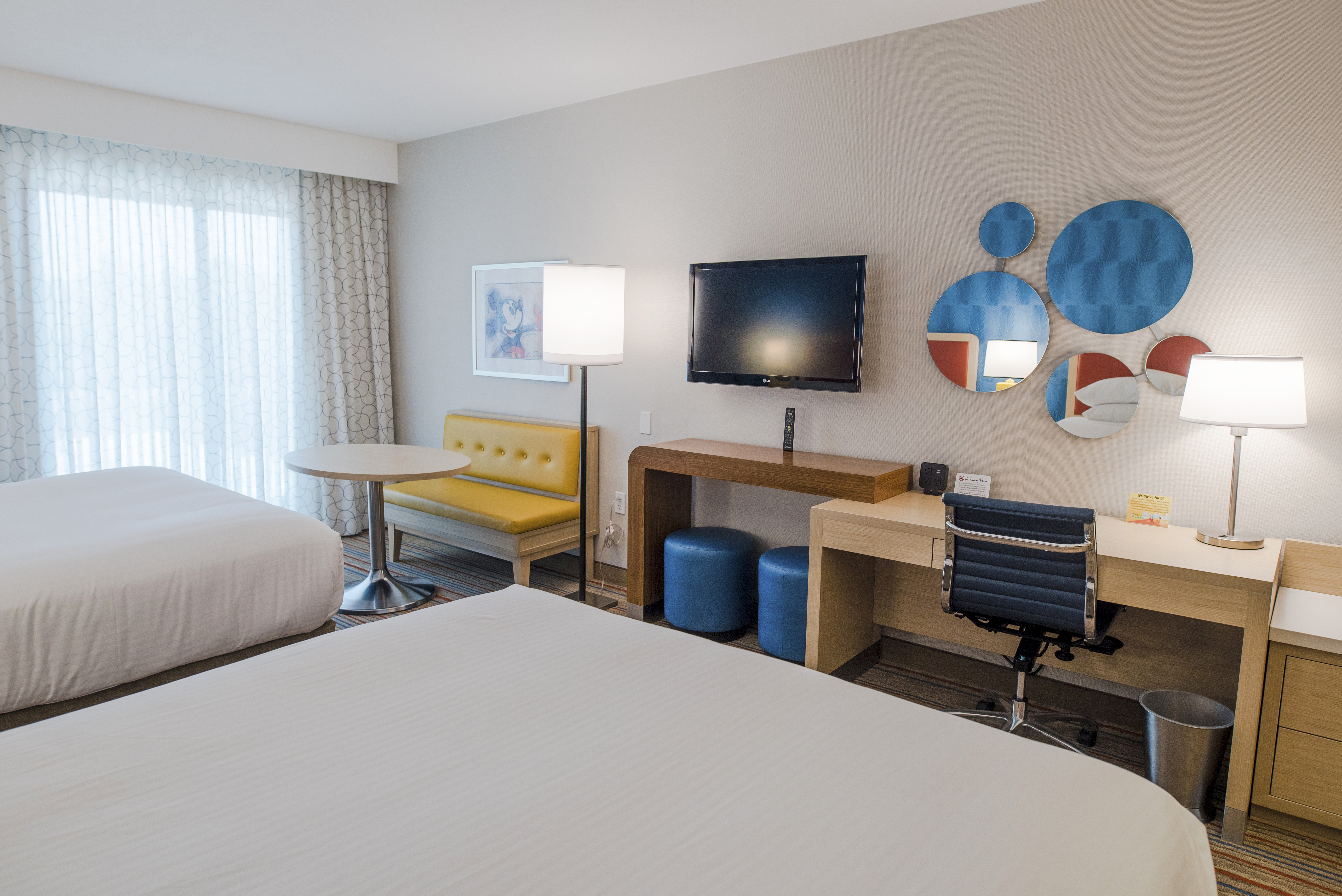 Guest room at the Howard Johnson by Wyndham Anaheim Hotel & Water Playground in Anaheim, California