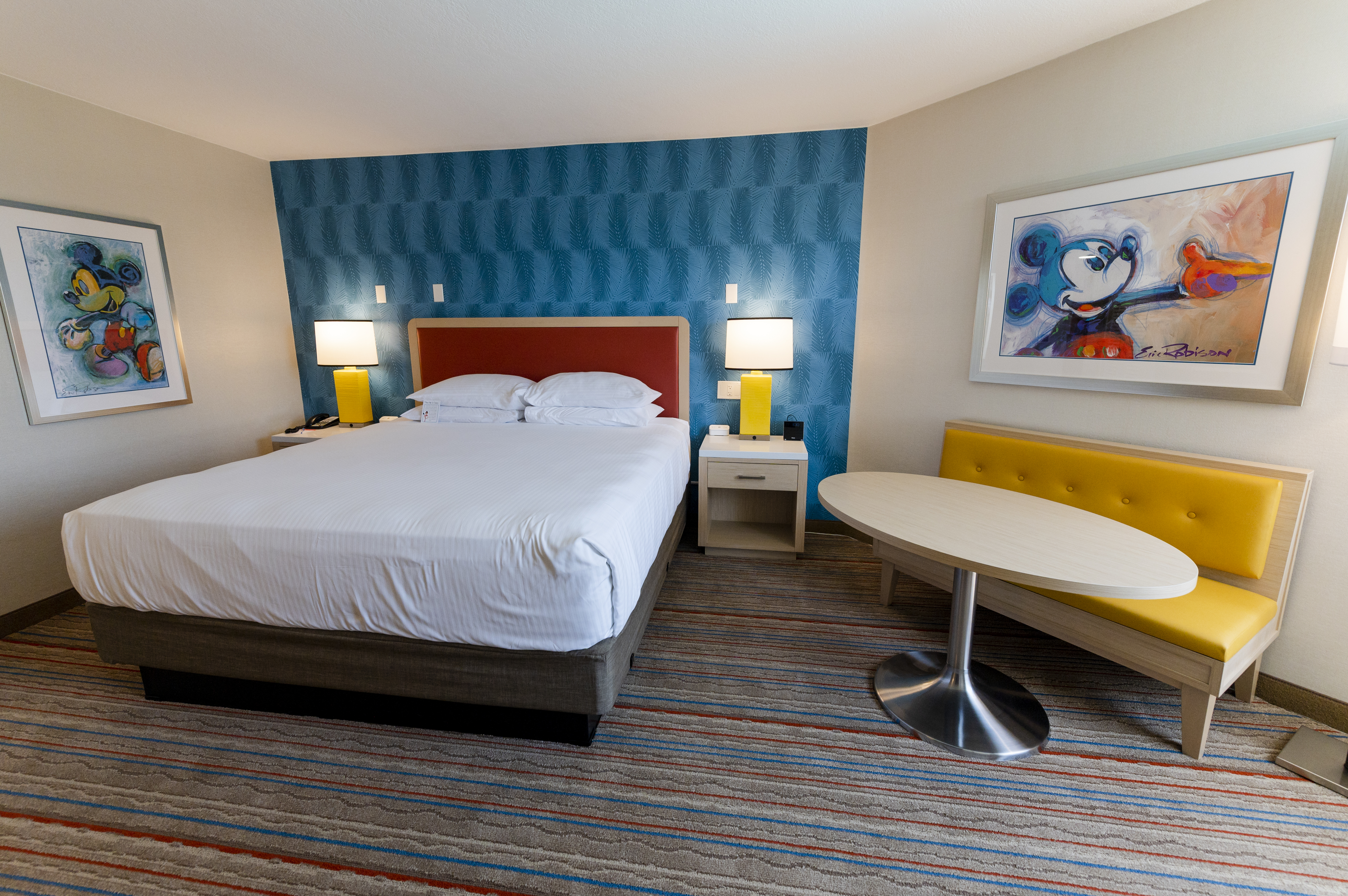 Guest room at the Howard Johnson by Wyndham Anaheim Hotel & Water Playground in Anaheim, California