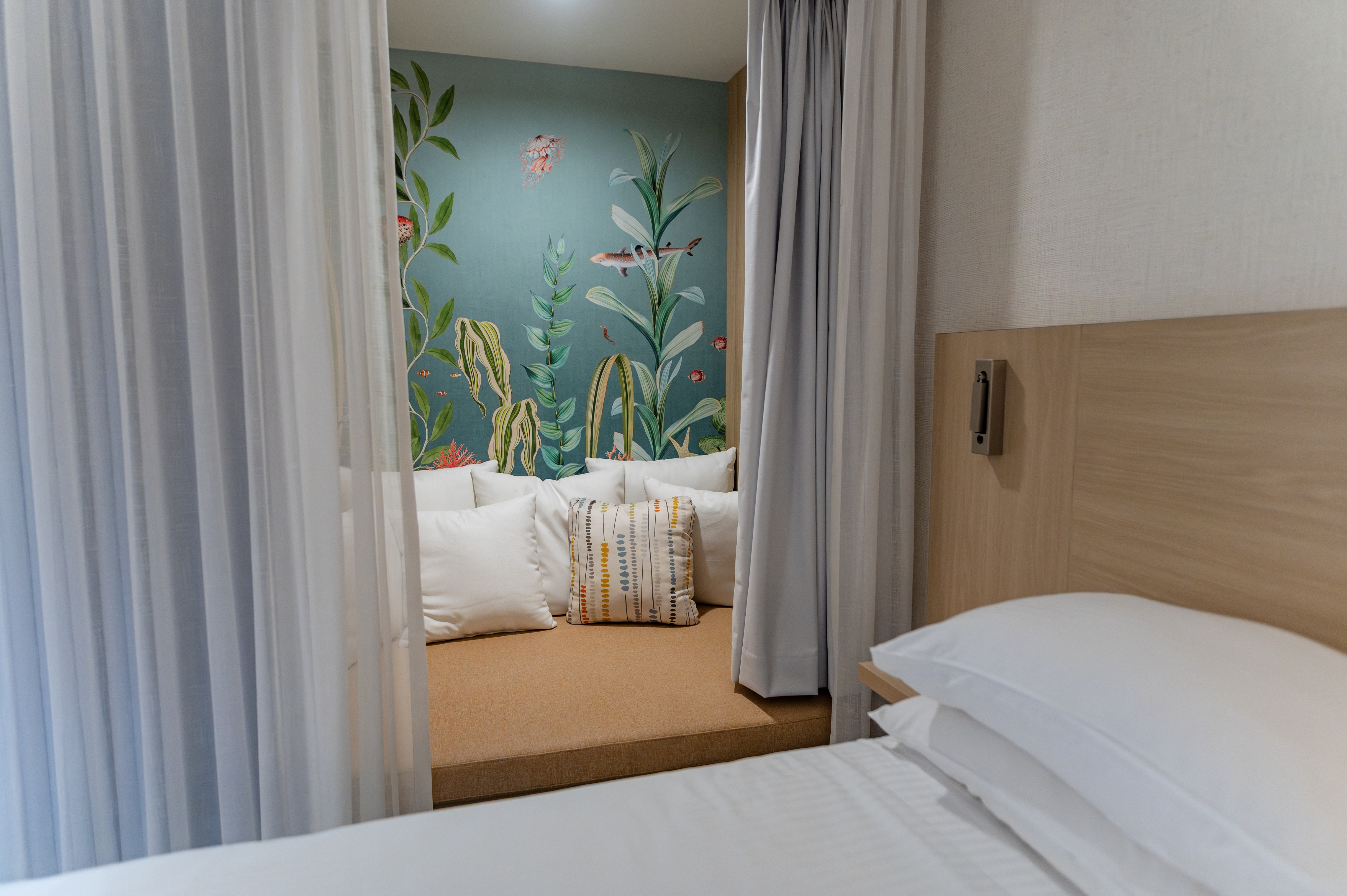 Guest room at the Howard Johnson by Wyndham Anaheim Hotel and Water Playground in Anaheim, California