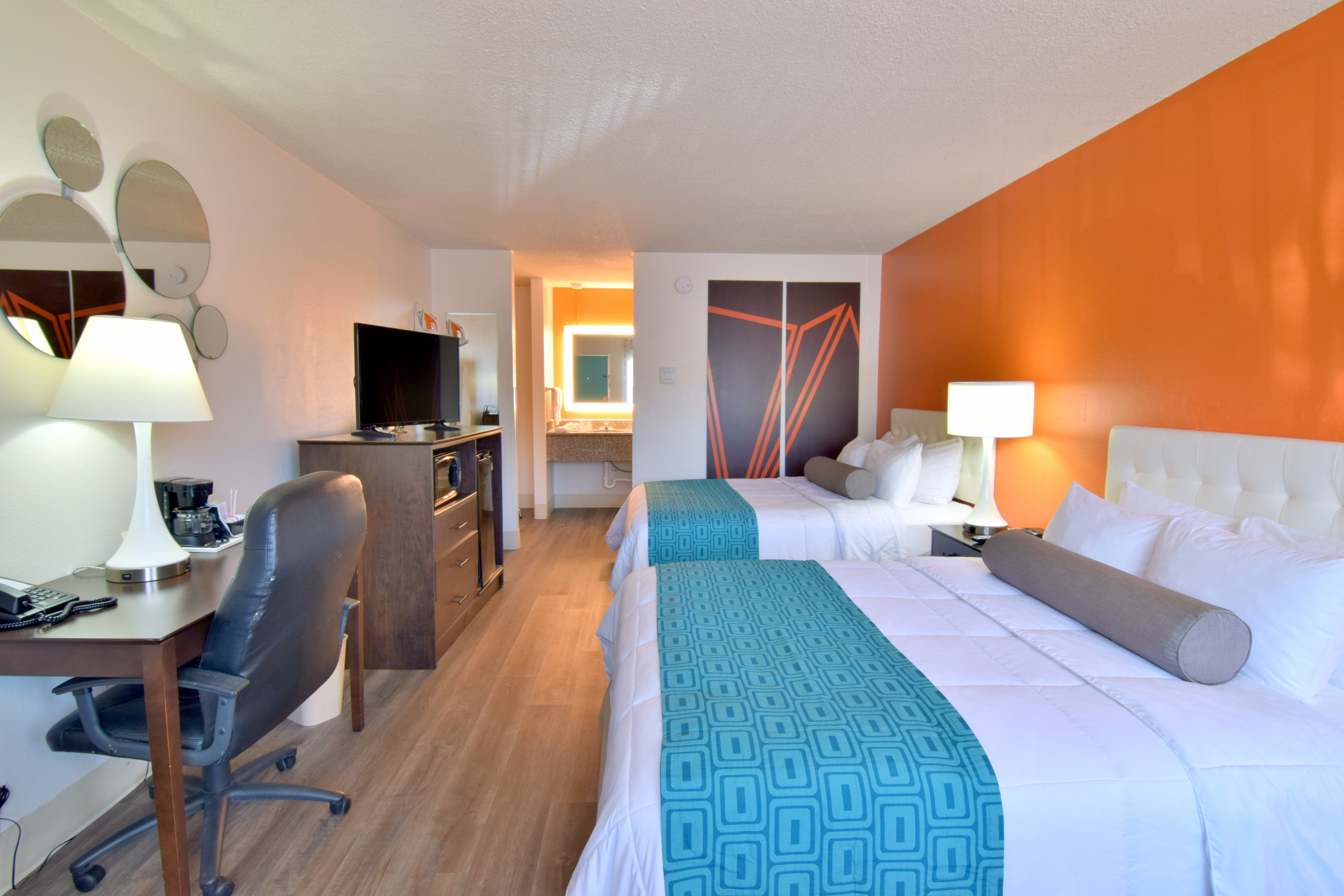 Guest room at the Howard Johnson by Wyndham Ocala FL I-75 in Ocala, Florida