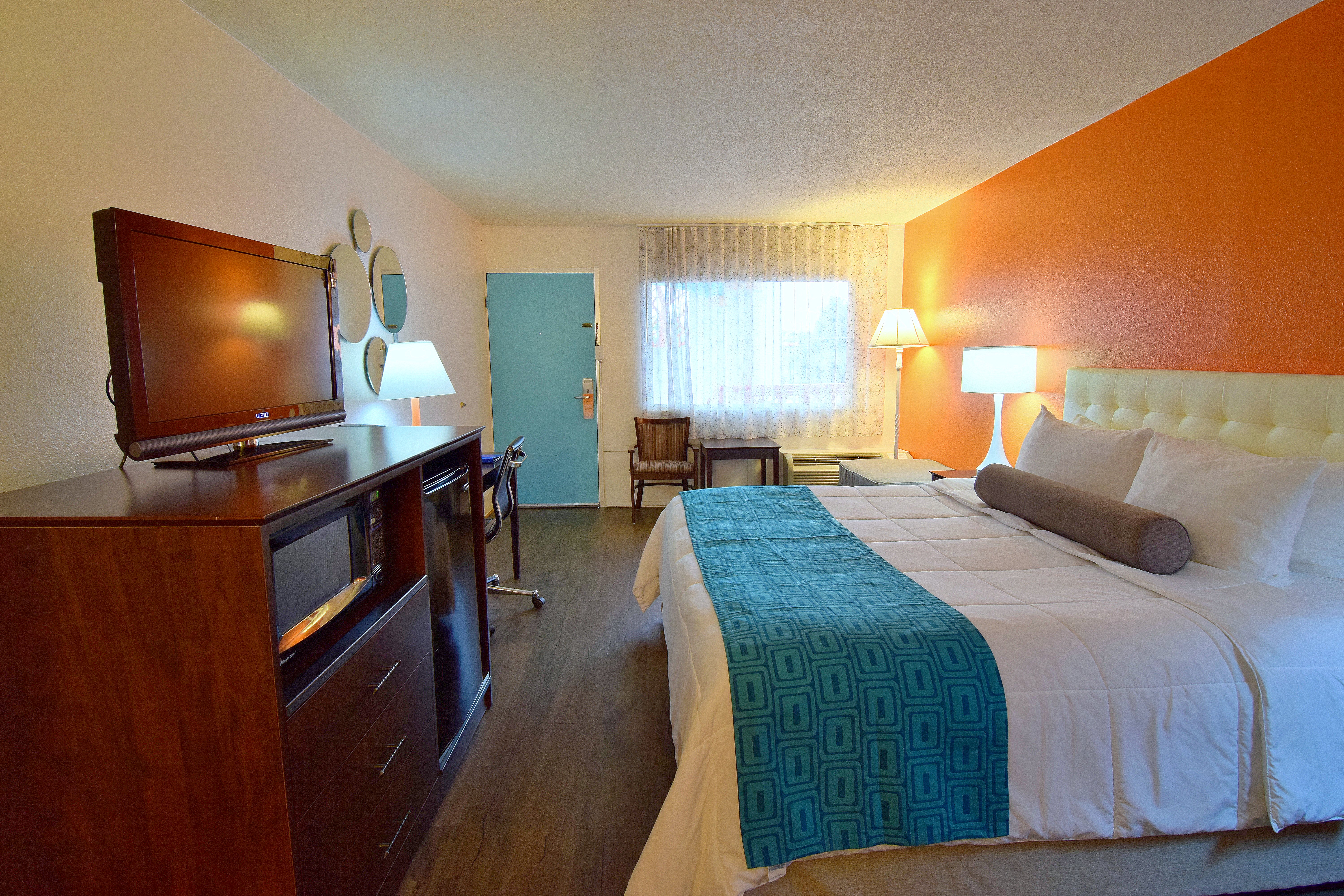 Guest room at the Howard Johnson by Wyndham Ocala FL I-75 in Ocala, Florida