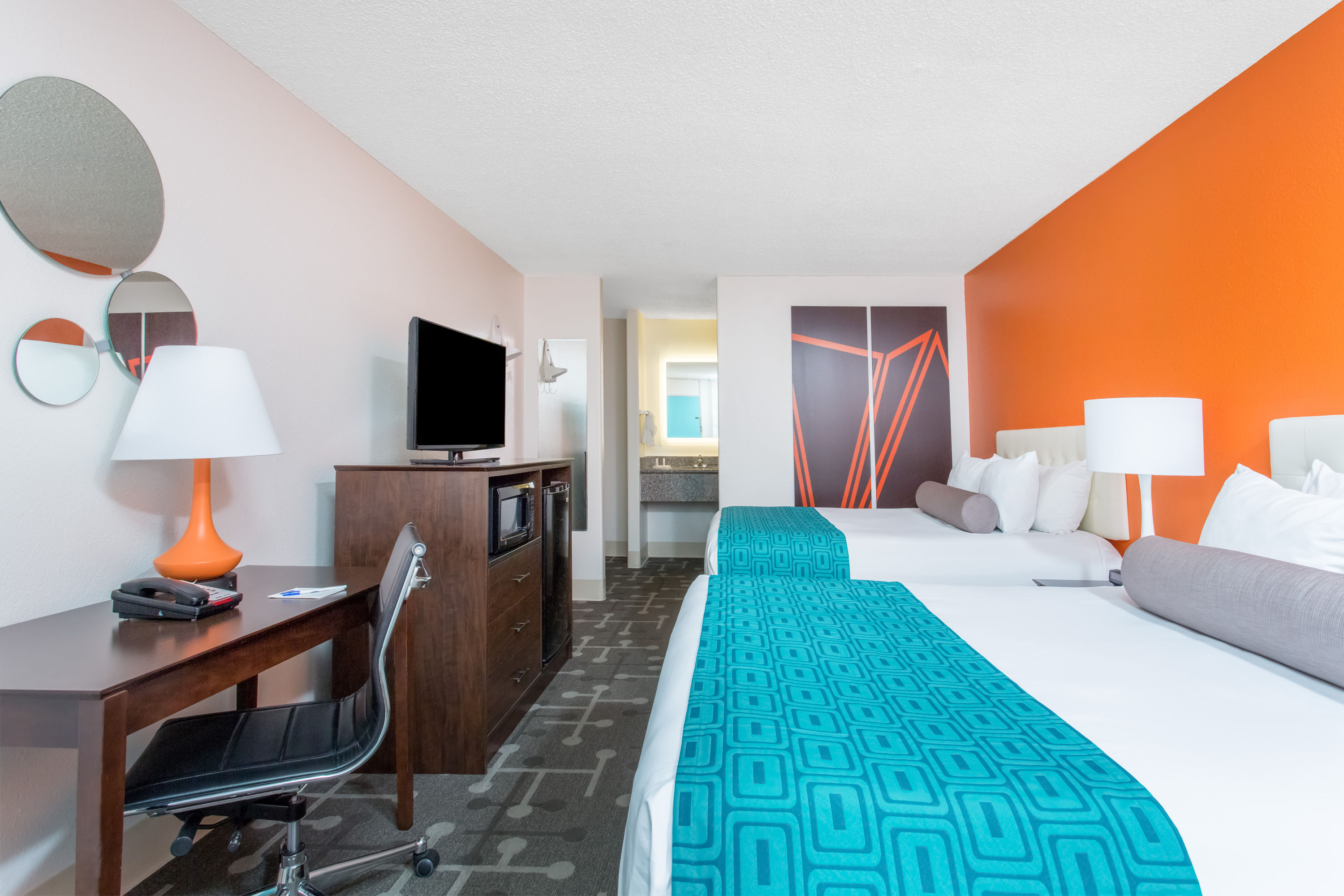 Guest room at the Howard Johnson by Wyndham Ocala FL I-75 in Ocala, Florida