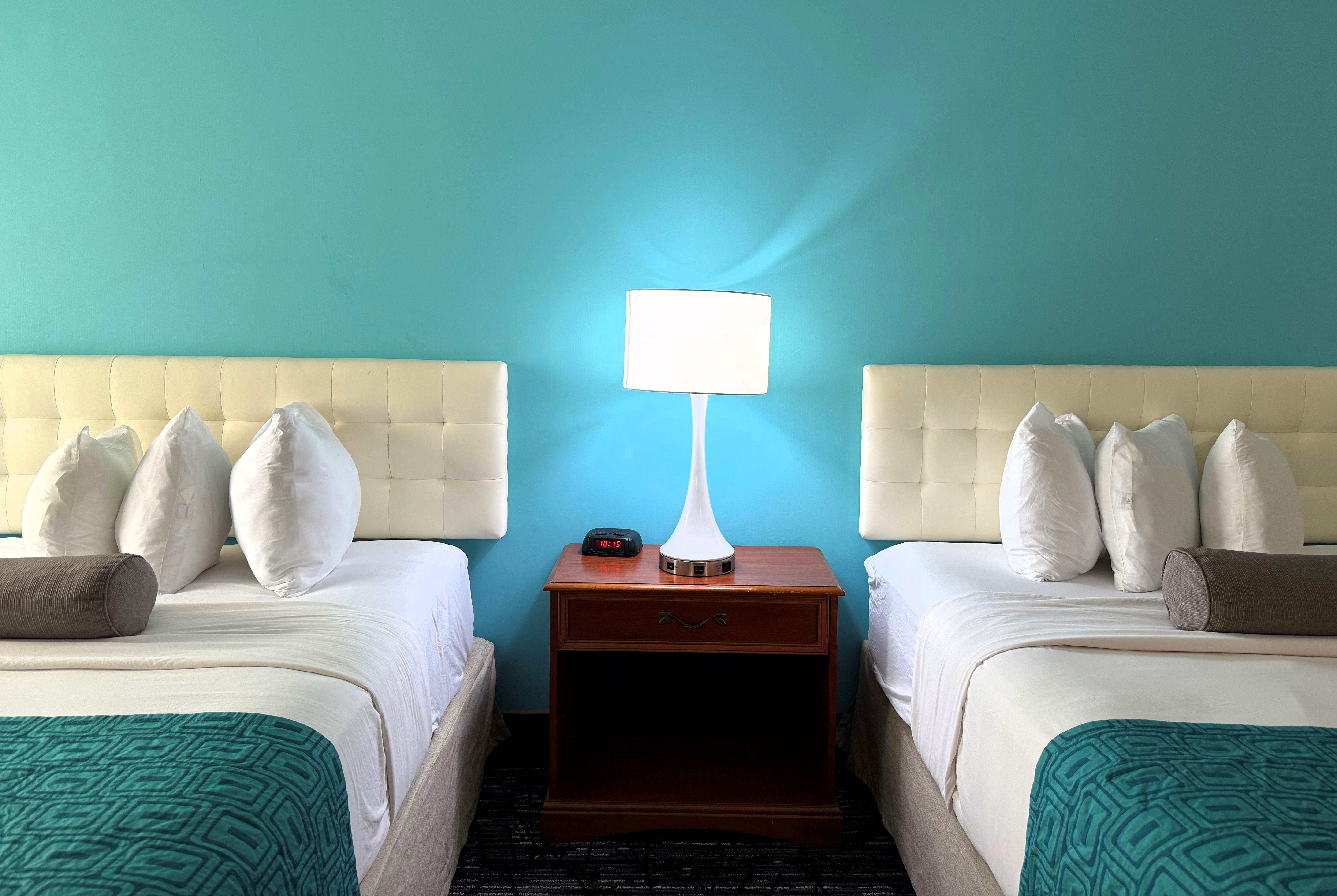 Guest room at the Howard Johnson by Wyndham Evansville East in Evansville, Indiana