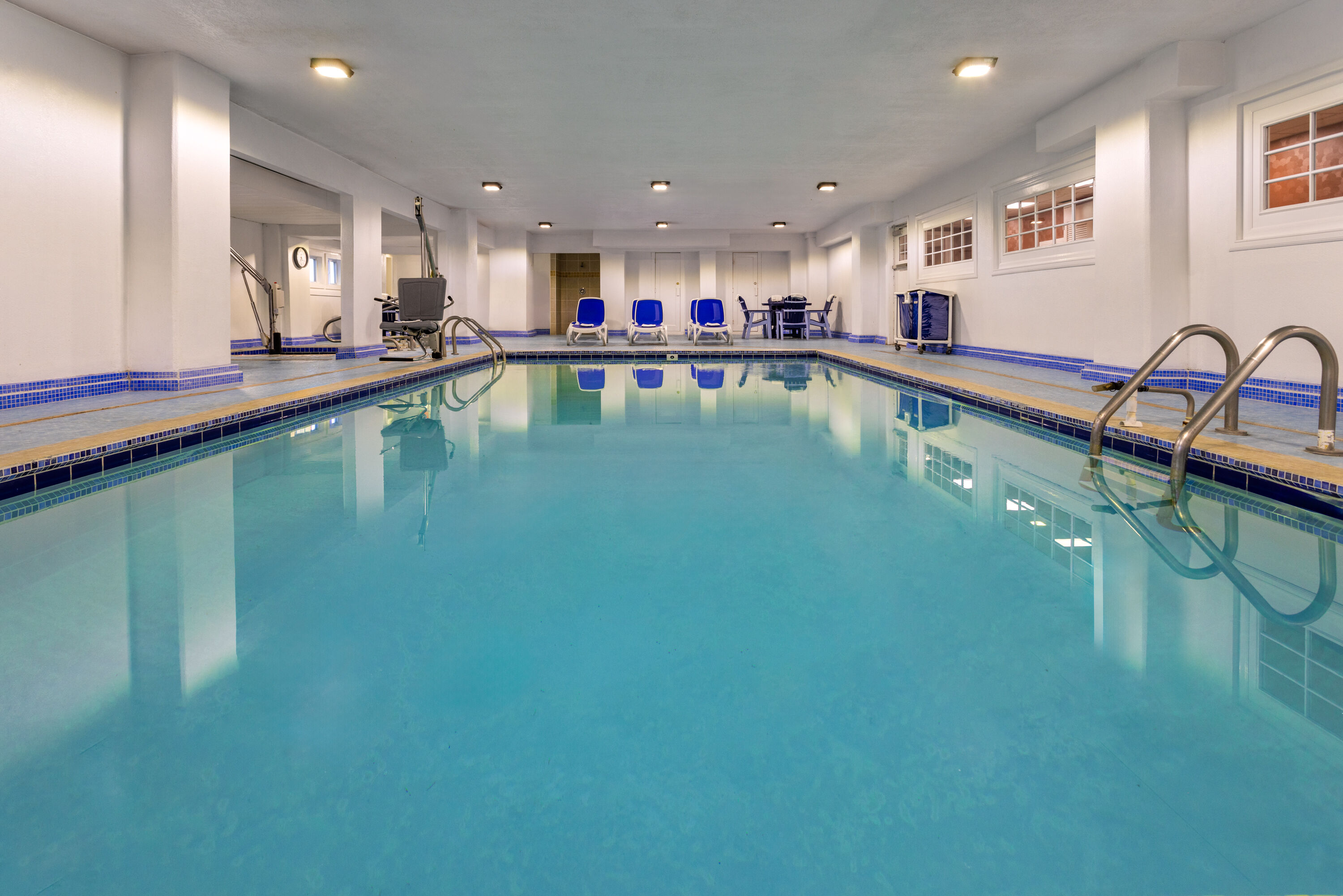 Indoor pool at the Howard Johnson Plaza by Wyndham Ocean City Oceanfront in Ocean City, Maryland