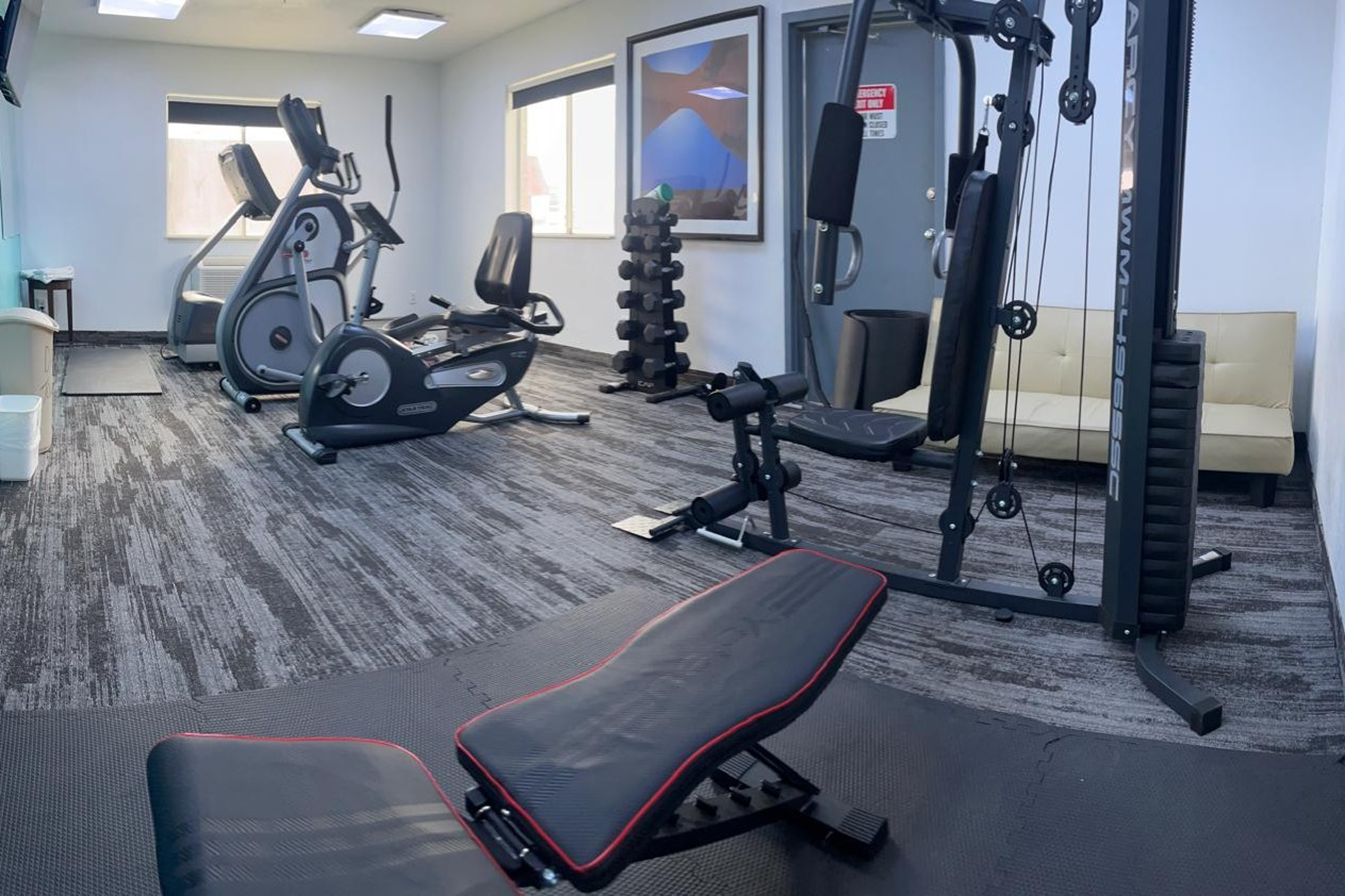 Fitness room at Alliance Hotel & Suites, a Howard Johnson by Wyndham in Alliance, Nebraska