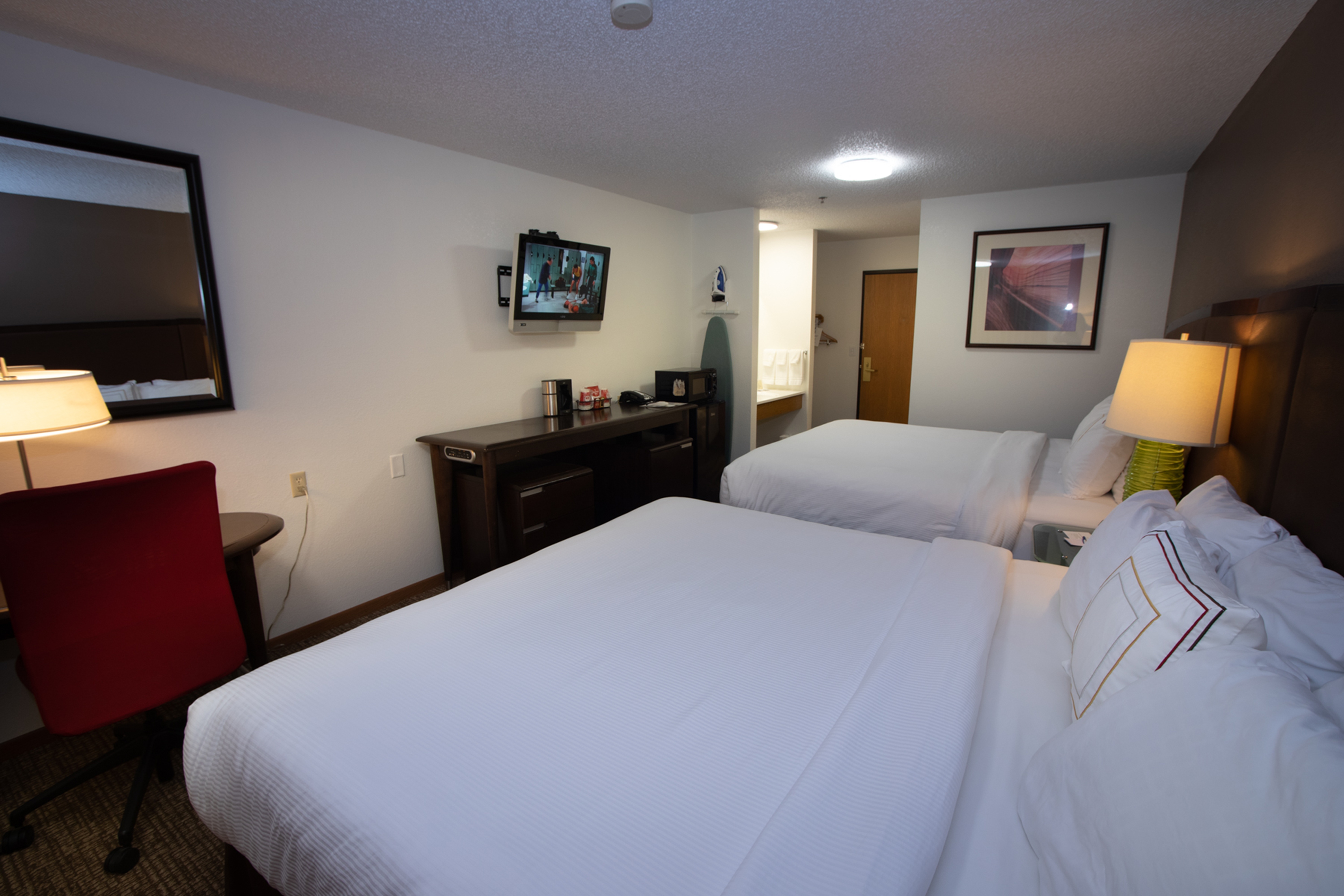 Guest room at the Alliance Hotel & Suites, a Howard Johnson by Wyndham in Alliance, Nebraska