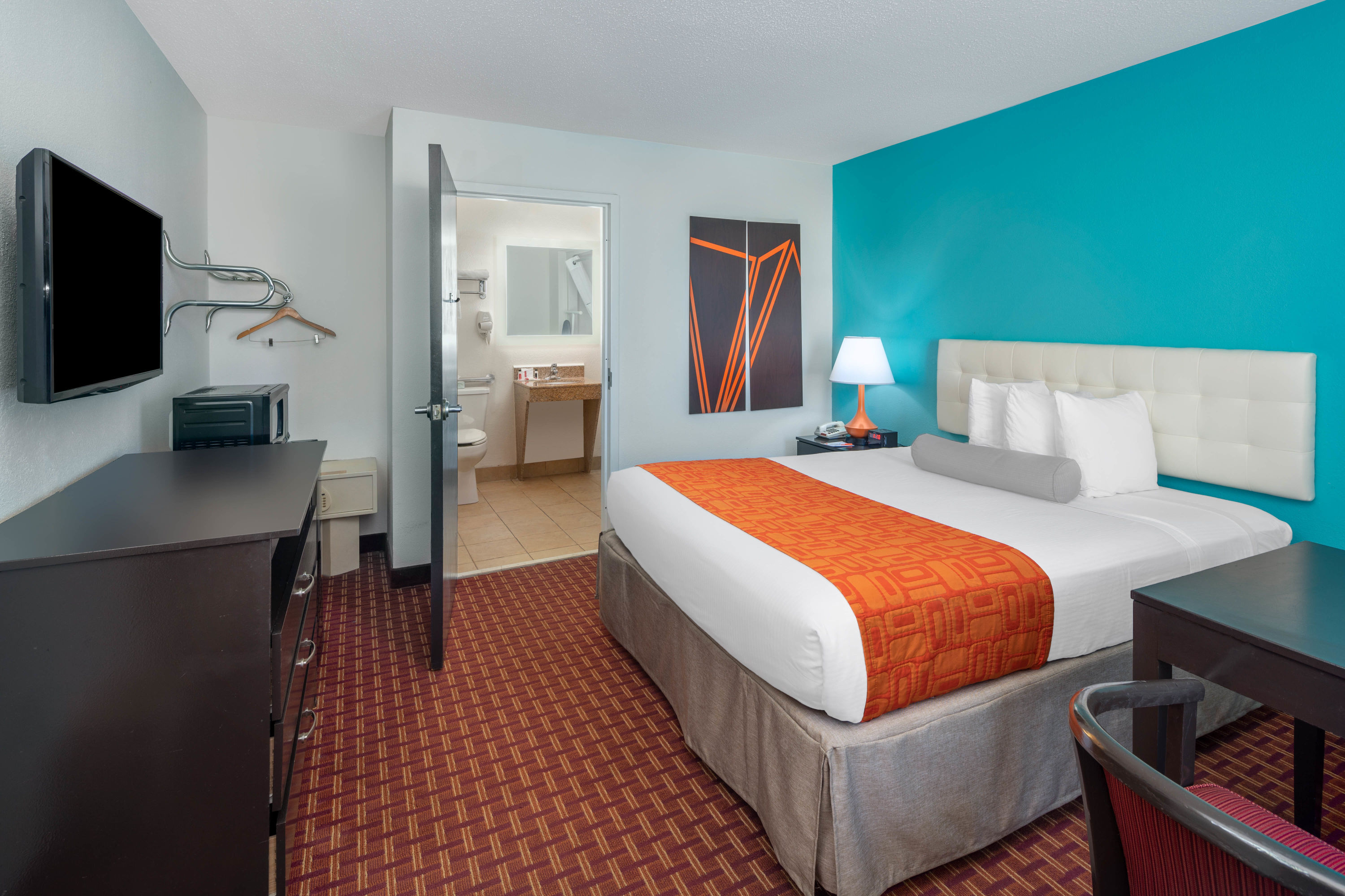 Guest room at the Howard Johnson by Wyndham Rock Hill in Rock Hill, South Carolina
