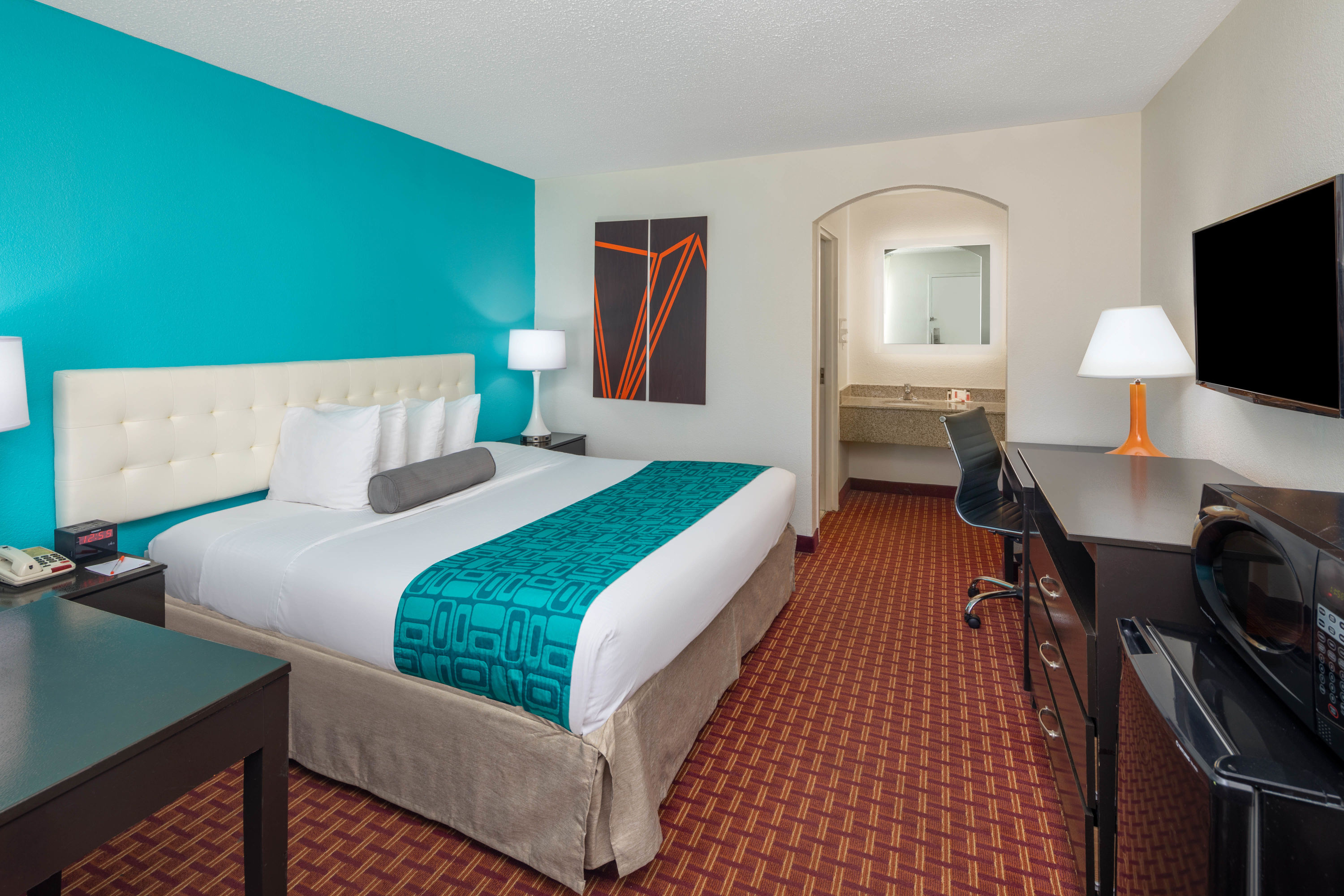 Guest room at the Howard Johnson by Wyndham Rock Hill in Rock Hill, South Carolina