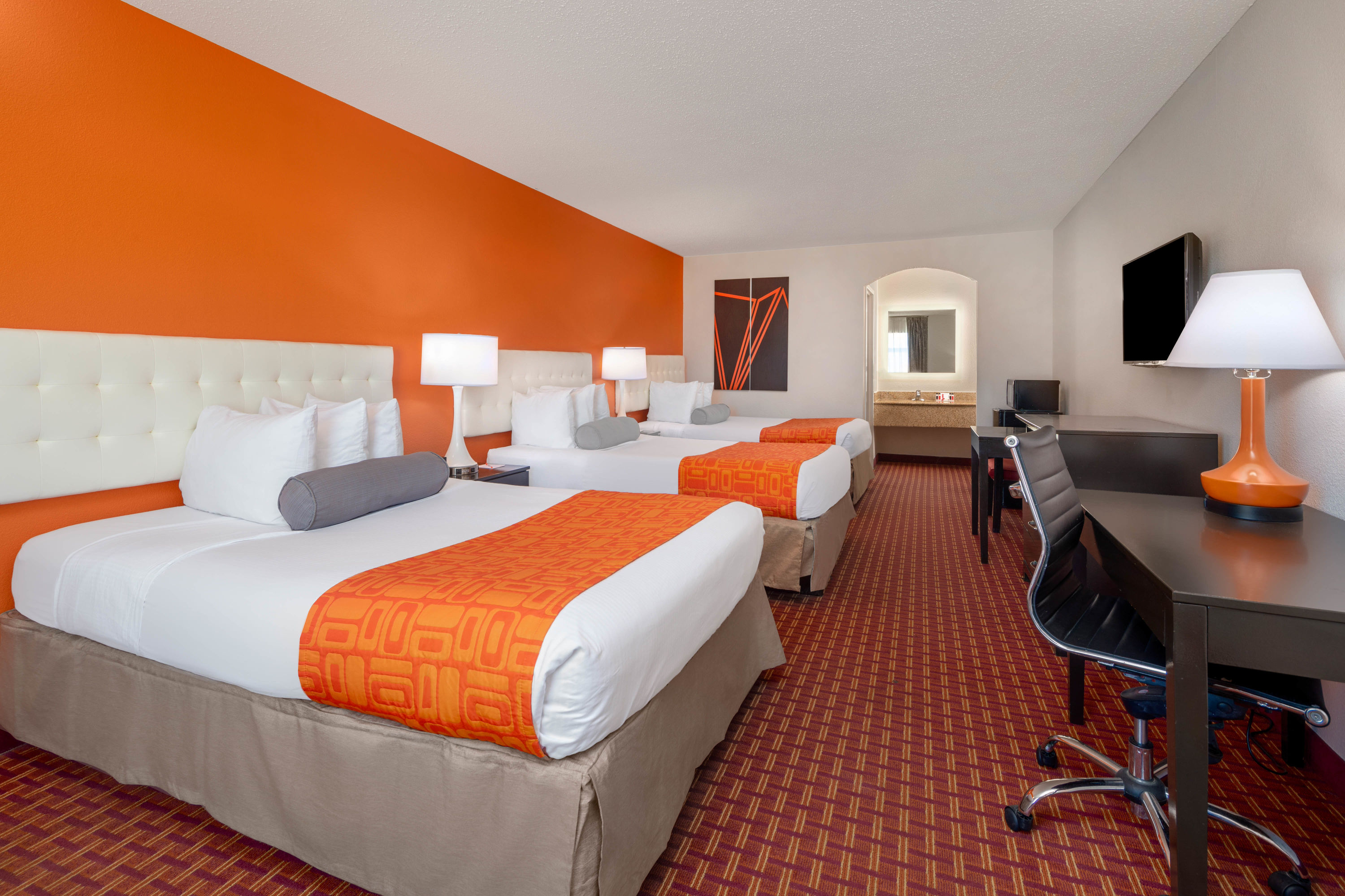 Guest room at the Howard Johnson by Wyndham Rock Hill in Rock Hill, South Carolina