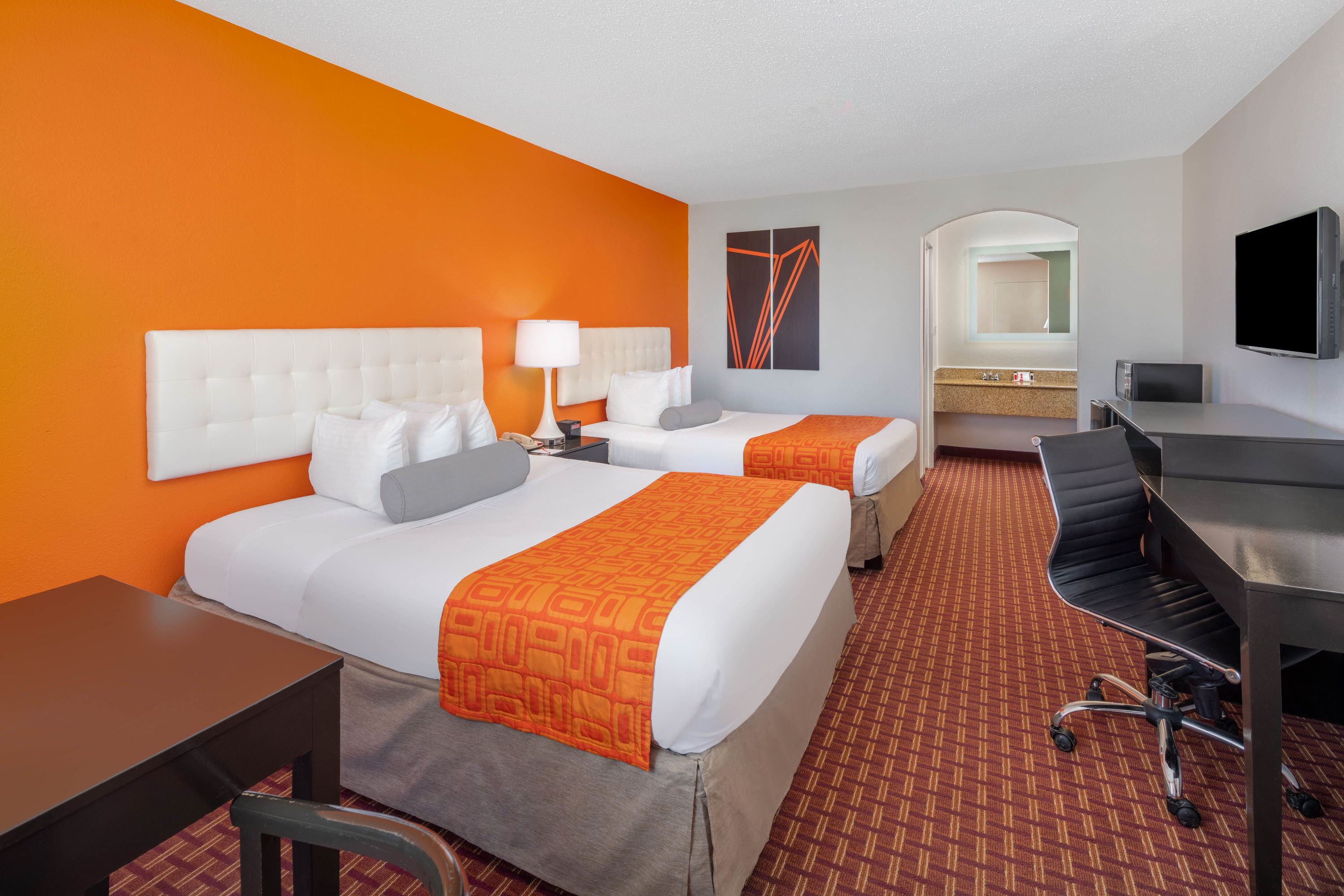 Guest room at the Howard Johnson by Wyndham Rock Hill in Rock Hill, South Carolina