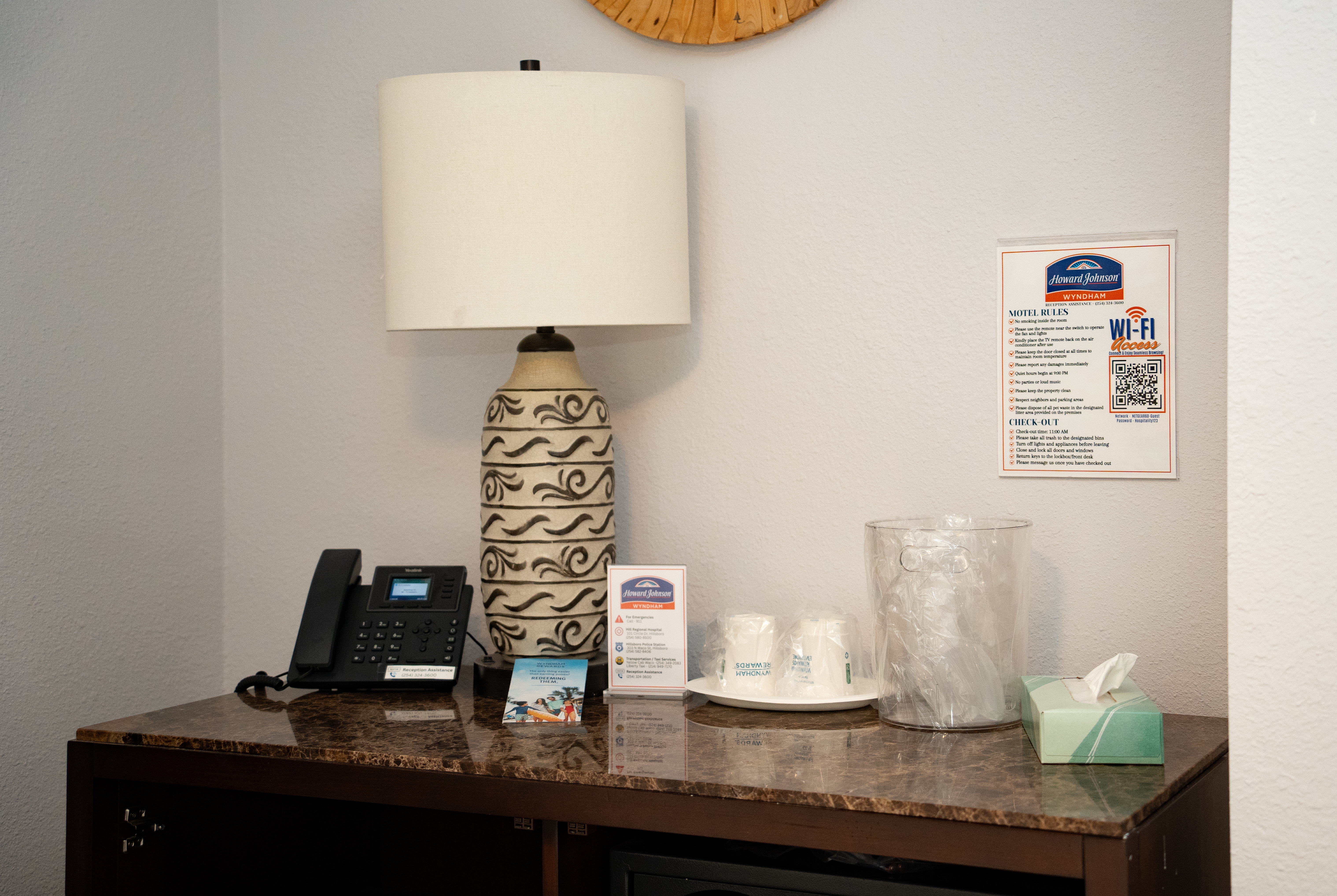 Guest room amenity at Howard Johnson by Wyndham Hillsboro TX in Hillsboro, Texas
