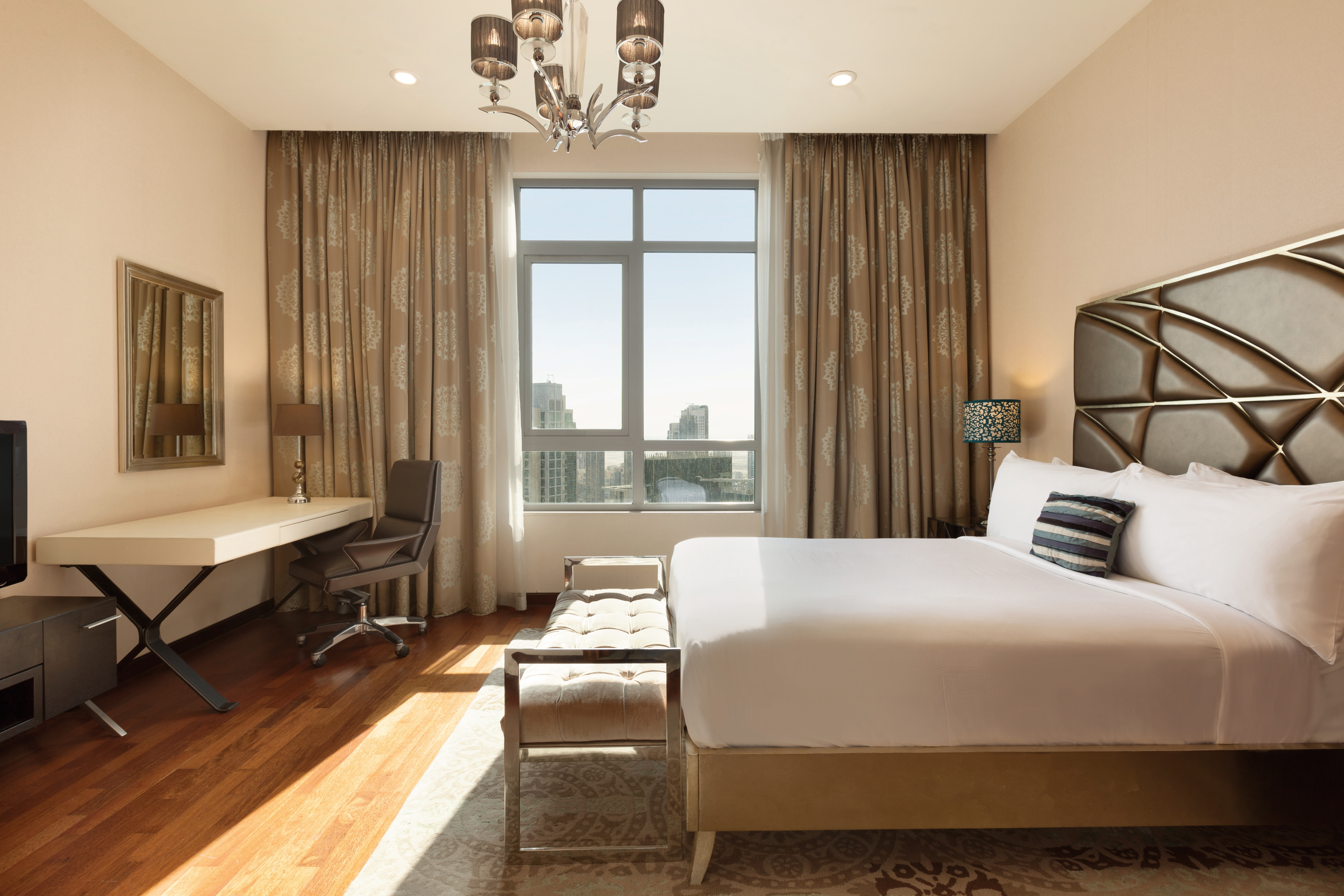 Guest room at the Wyndham Downtown Dubai in Dubai, Other than US/Canada