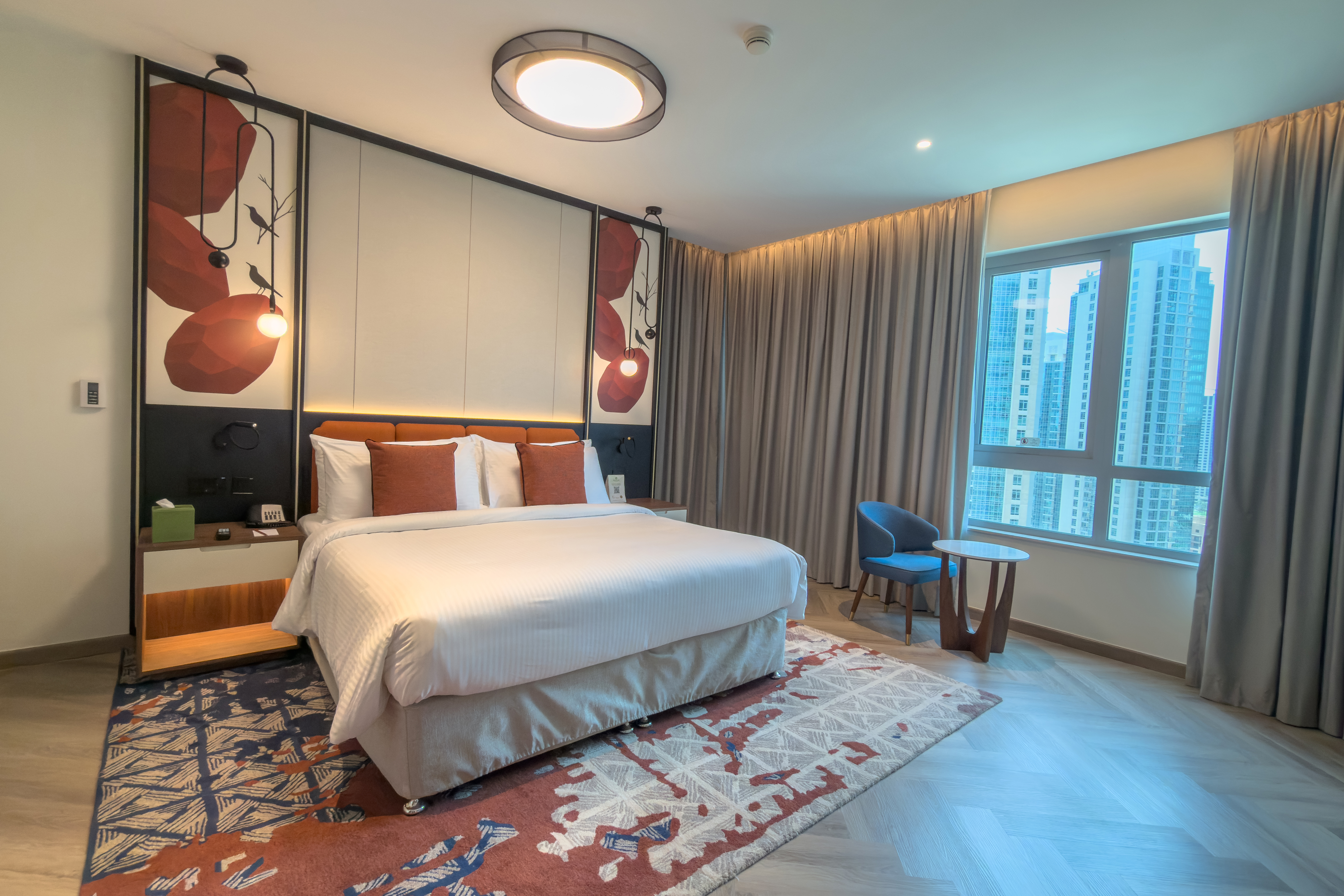 Guest room at the Wyndham Downtown Dubai in Dubai, Other than US/Canada