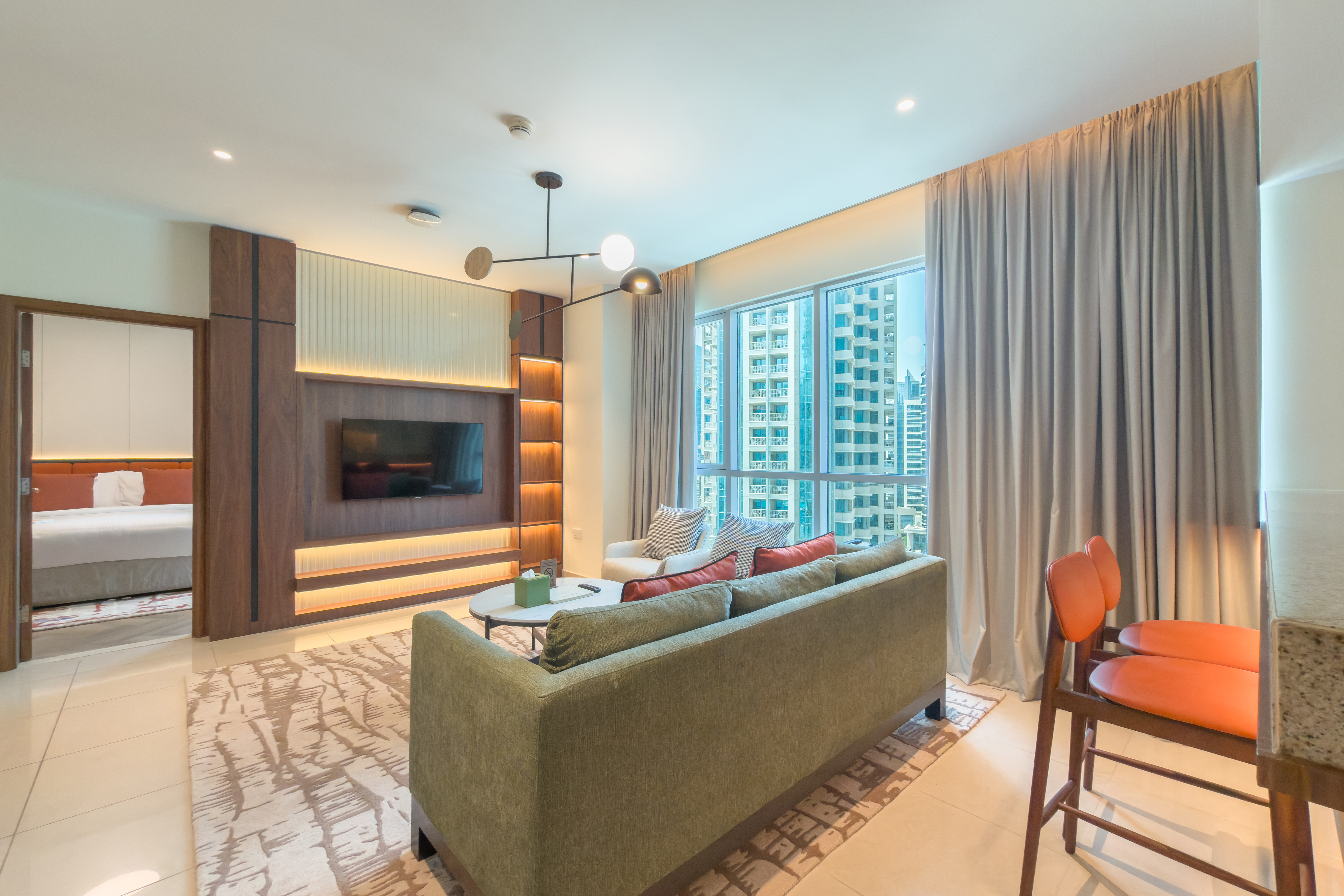 Guest room at the Wyndham Downtown Dubai in Dubai, Other than US/Canada