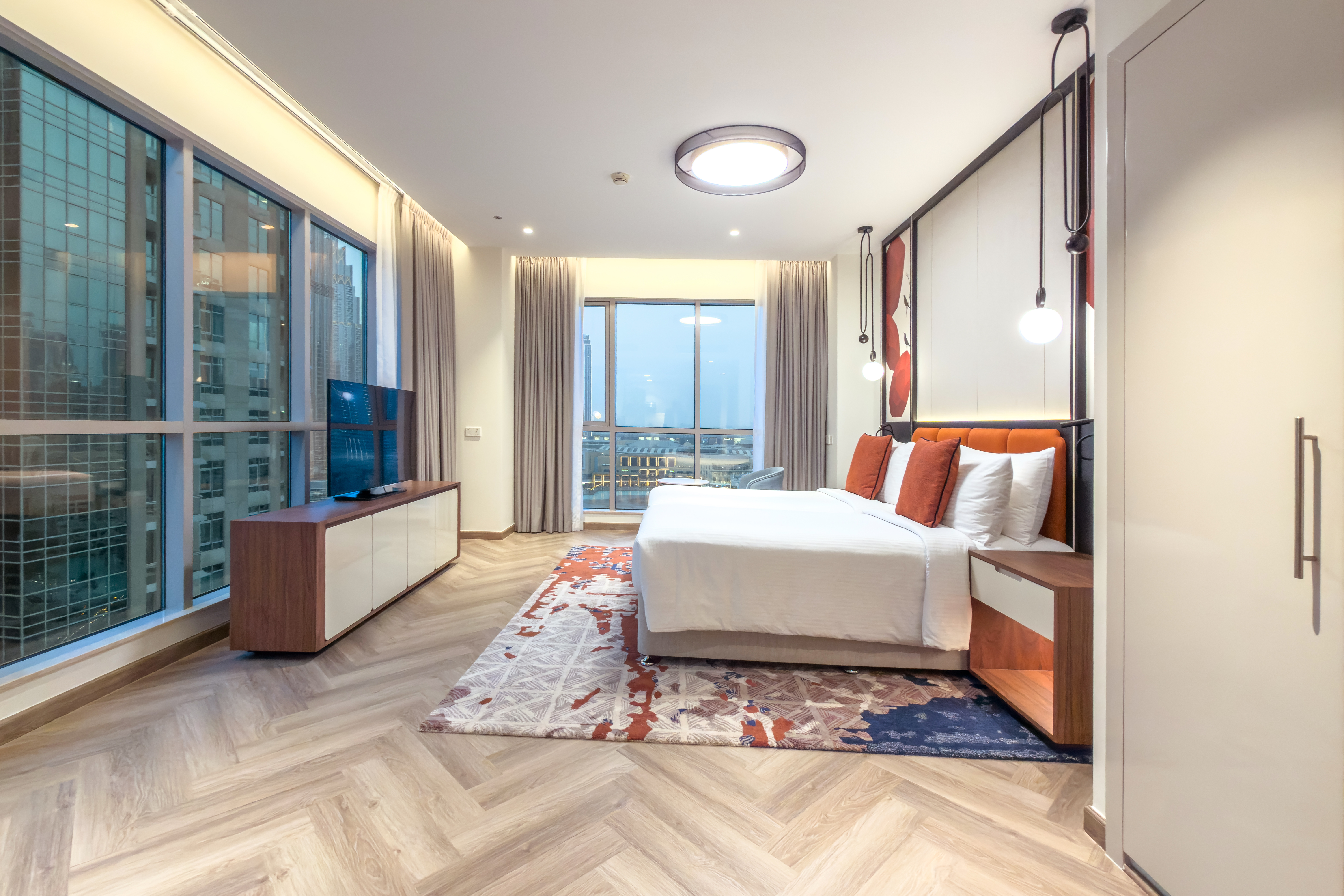Guest room at the Wyndham Downtown Dubai in Dubai, Other than US/Canada