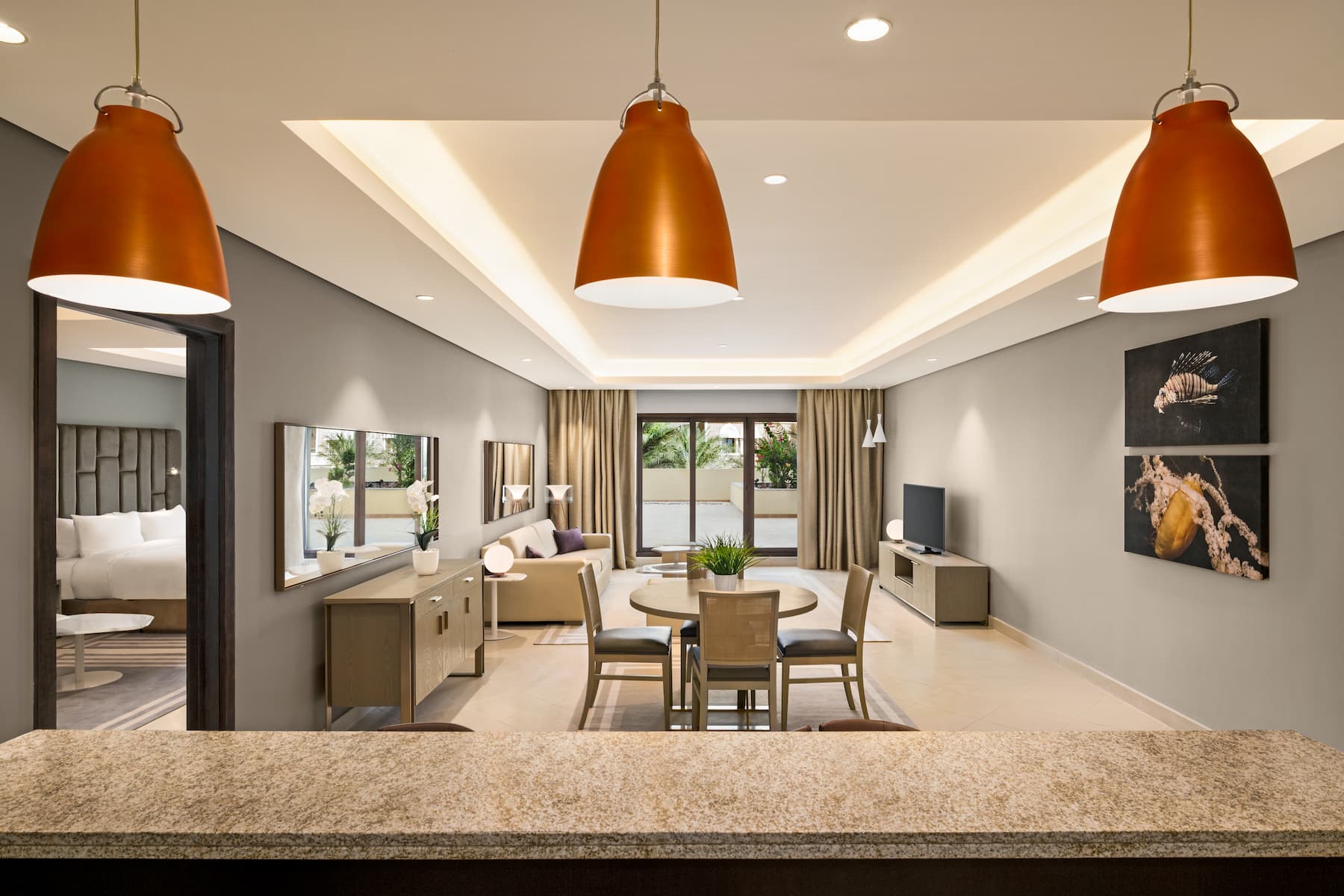 Guest room at the Wyndham Residences The Palm in Dubai, Other than US/Canada