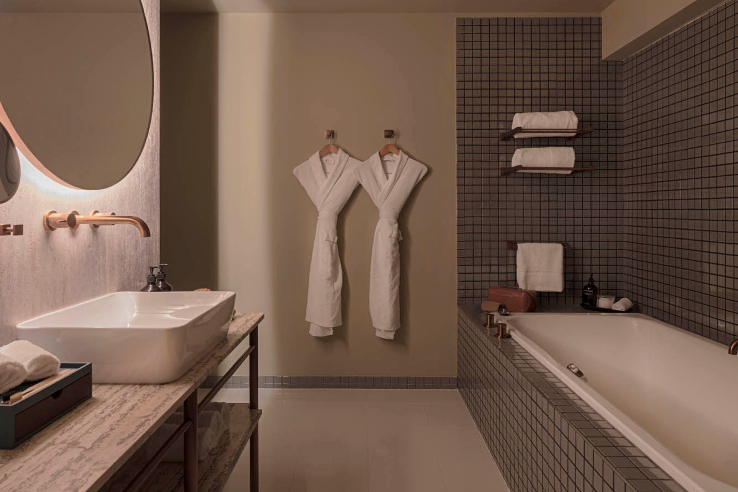 Guest room bath at the Ovolo Sydney Woolloomooloo, a Wyndham Hotel in Sydney, Other than US/Canada