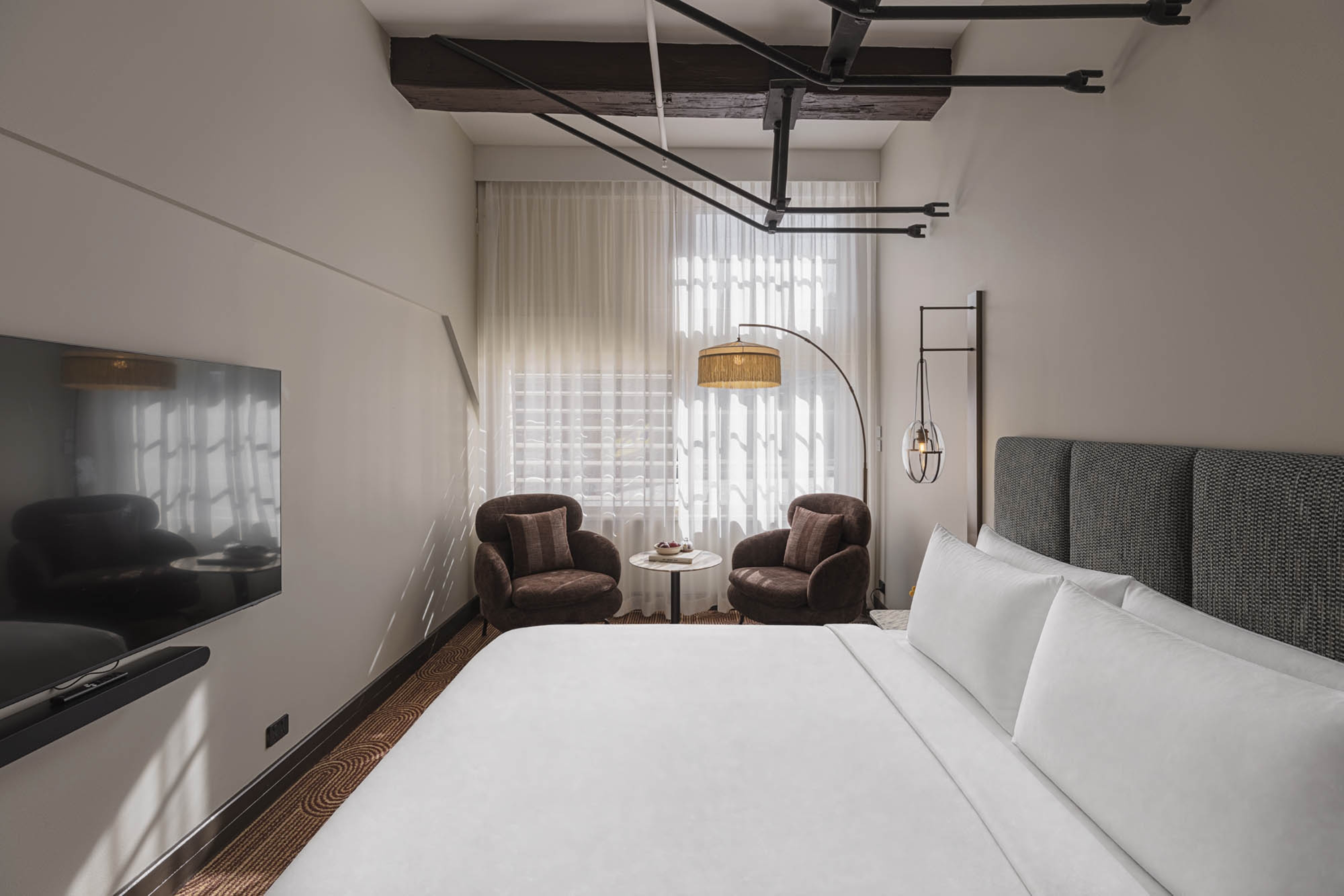Guest room at the Ovolo Sydney Woolloomooloo, a Wyndham Hotel in Sydney, Other than US/Canada