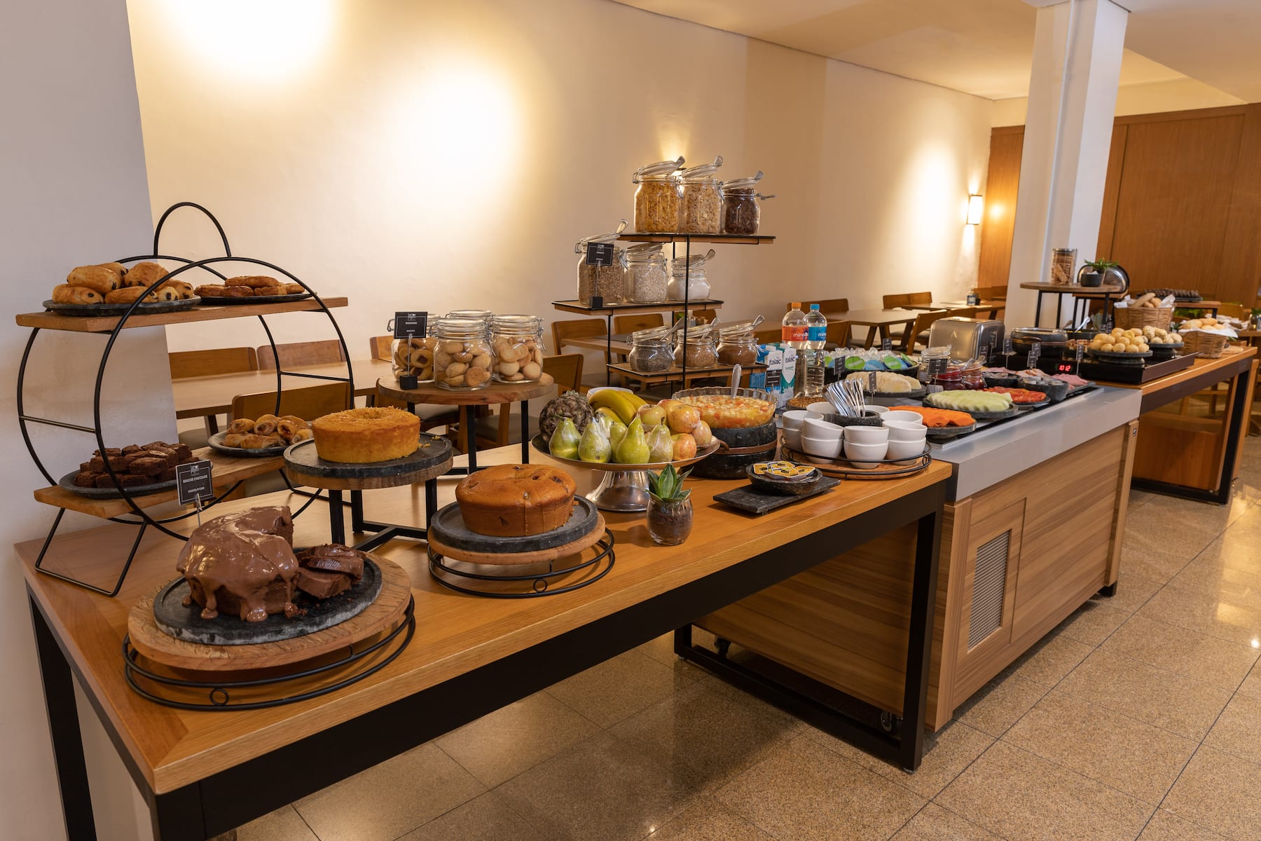 Wyndham Sao Paulo Paulista restaurant breakfast area close up in Sao Paulo, Other than US/Canada