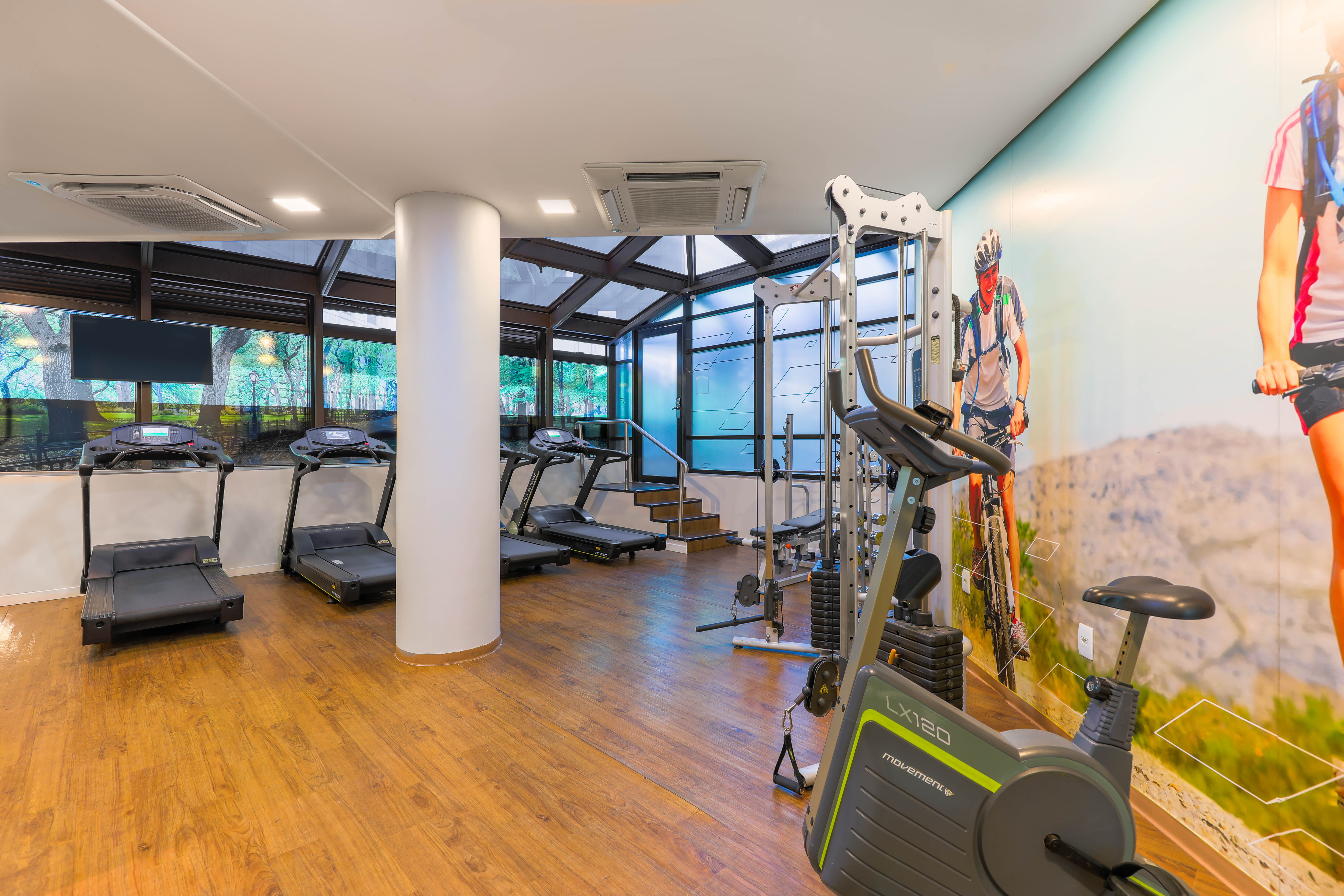 Fitness room at Wyndham Sao Paulo Ibirapuera Convention Plaza Hotel in Sao Paulo, Other than US/Canada